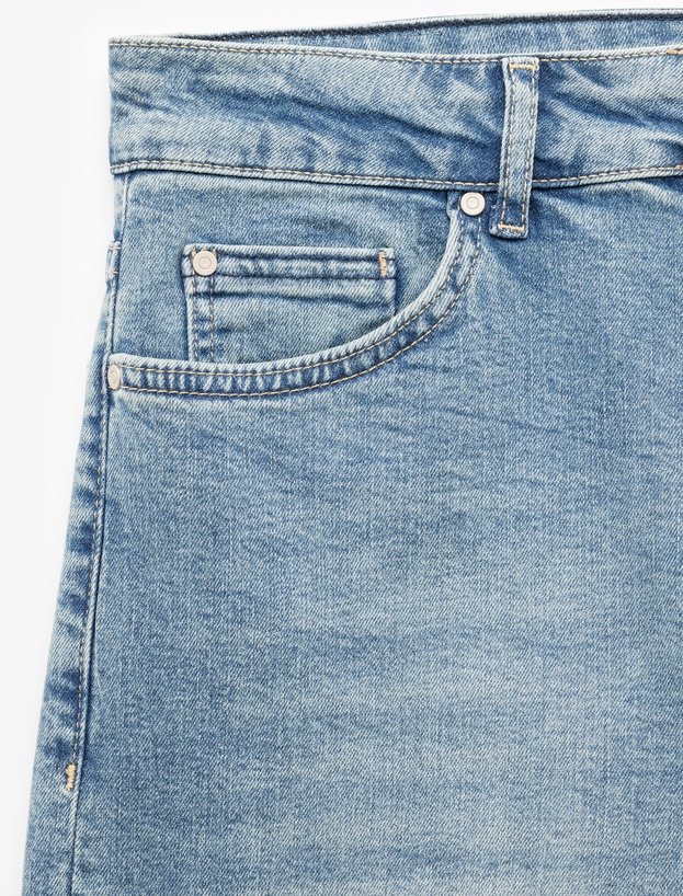 Normal Bel Pamuklu Skinny Fit Jean Pantolon - Michael Jean_5