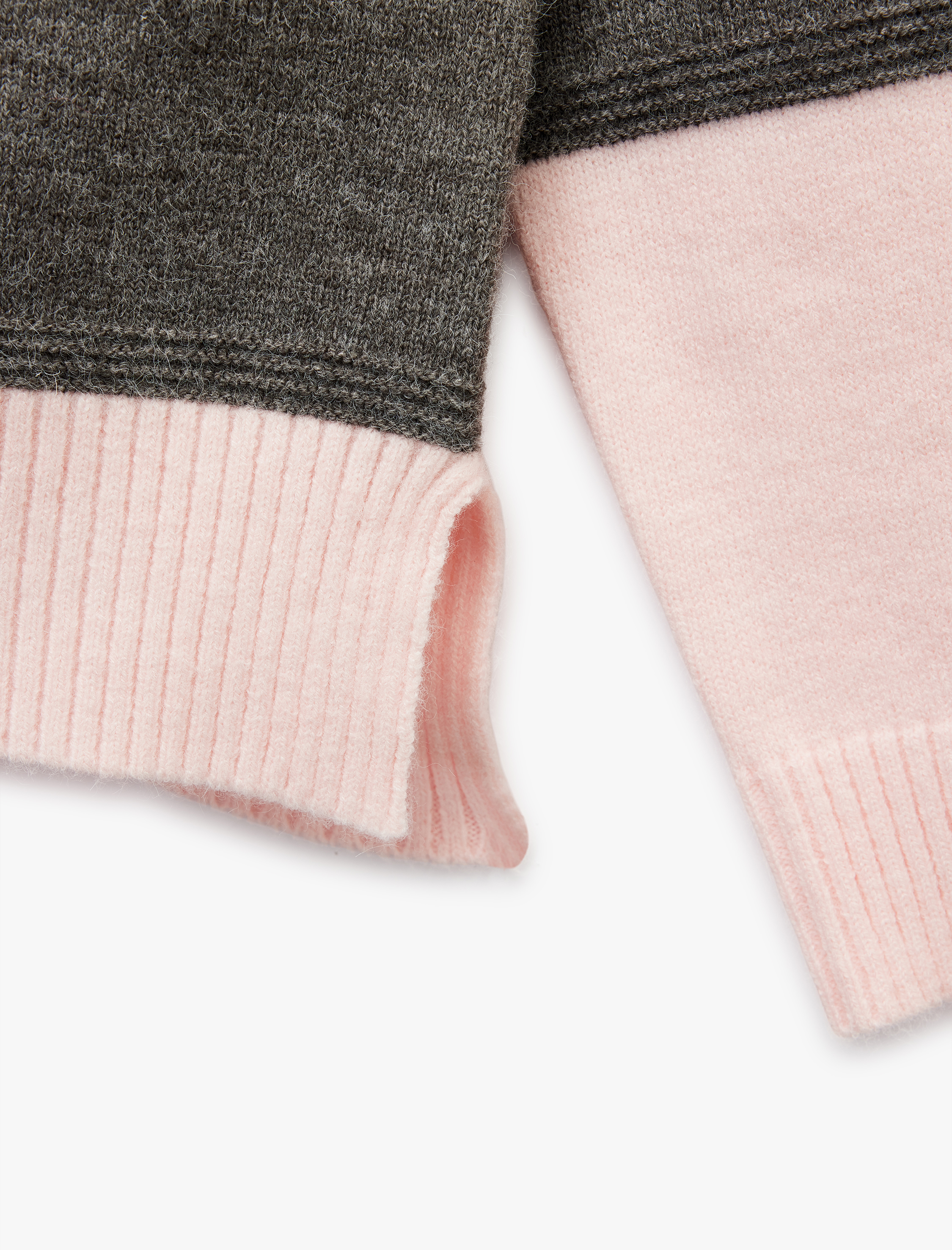   Polo Yaka Çizgili Triko Kazak