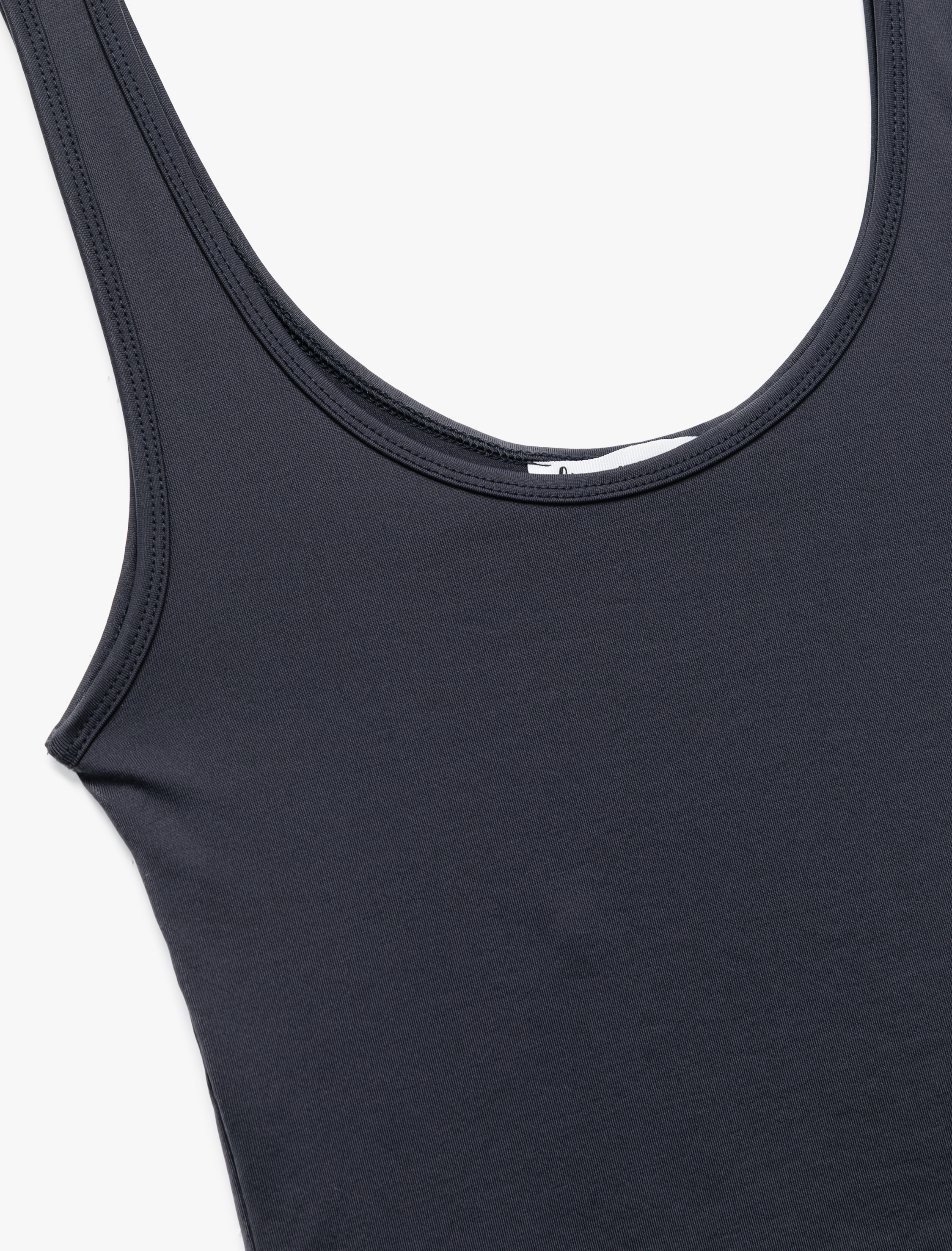   U Yaka Slim Fit Kolsuz Basic Crop Bluz