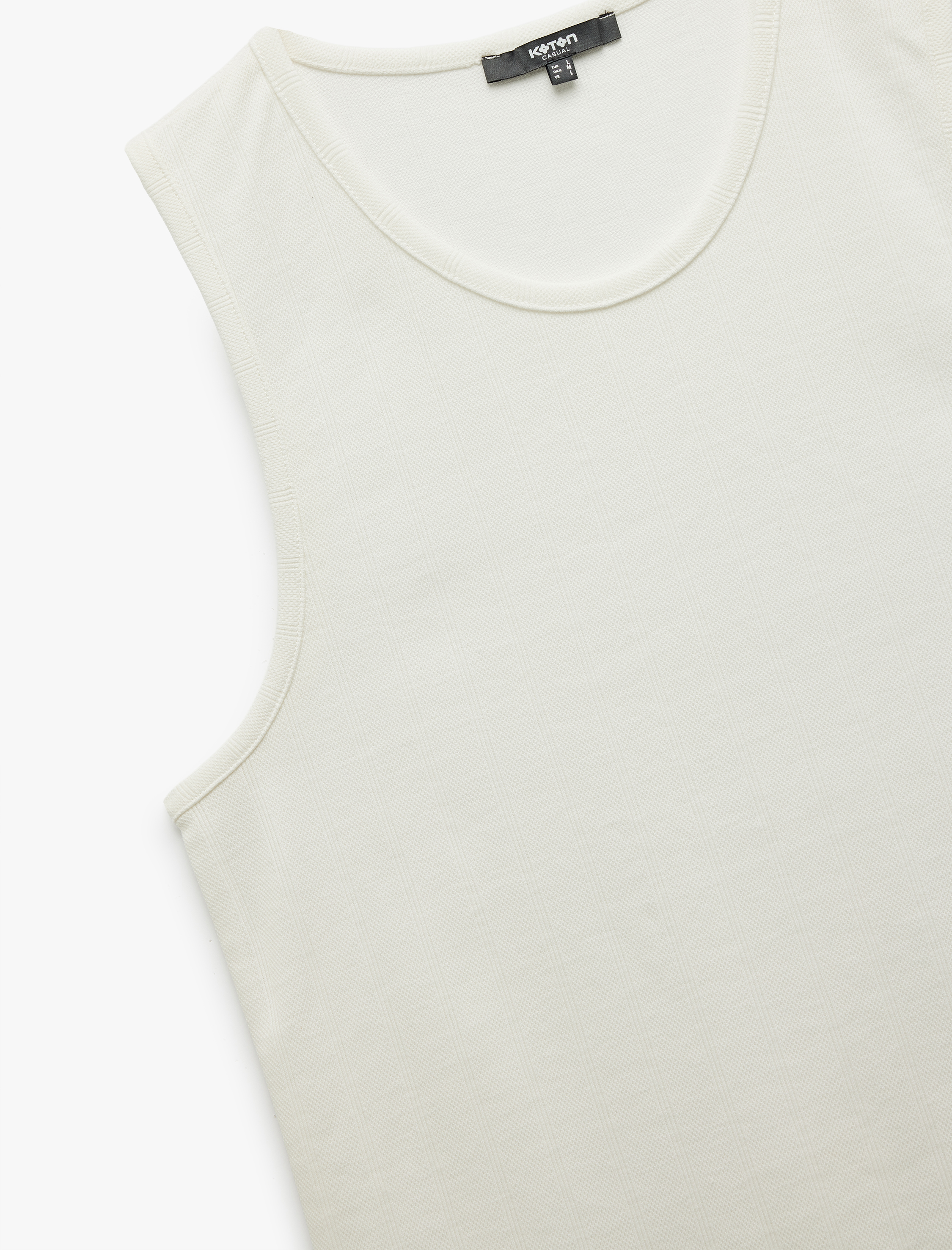   Bisiklet Yaka Kolsuz Pamuklu Basic Atlet