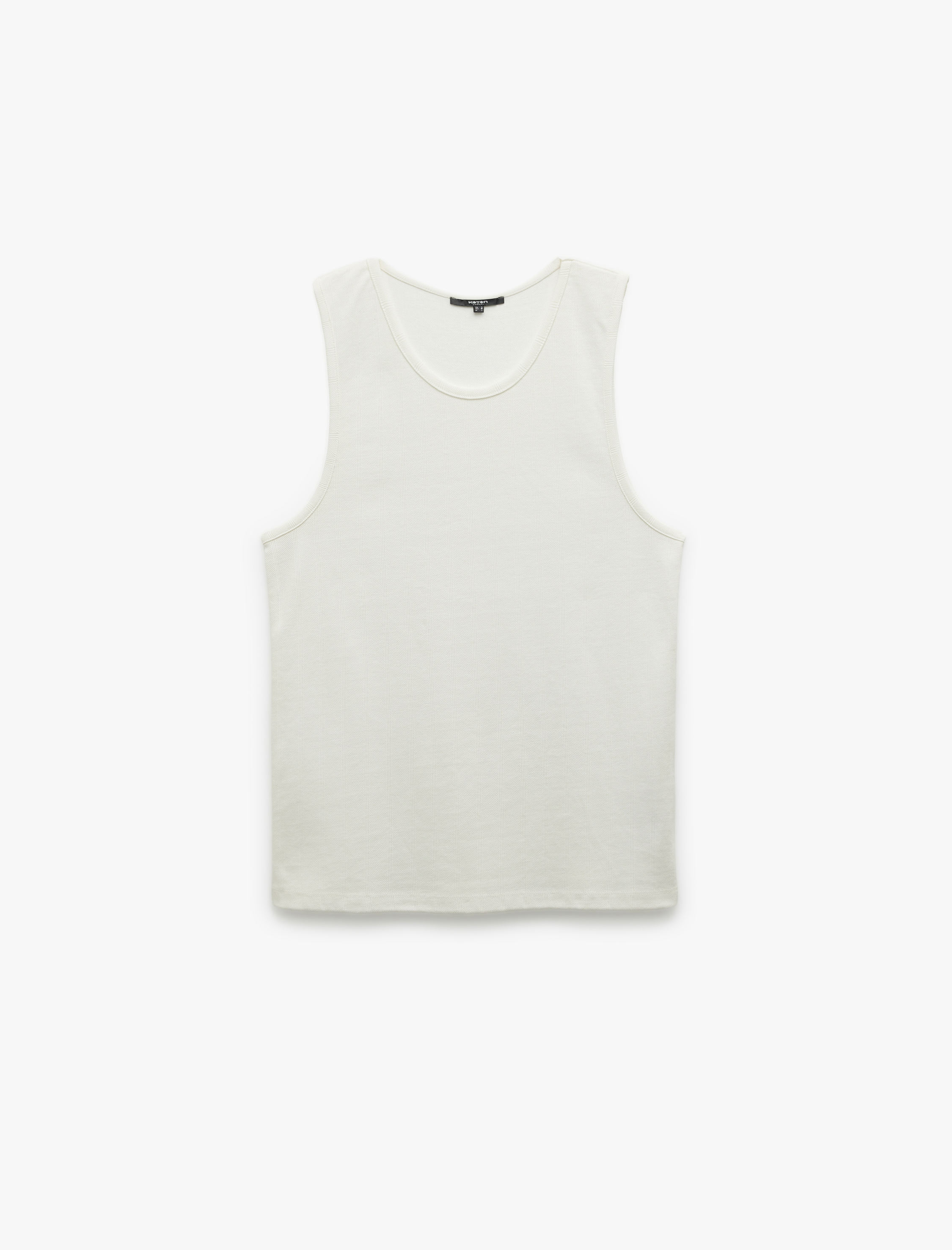   Bisiklet Yaka Kolsuz Pamuklu Basic Atlet