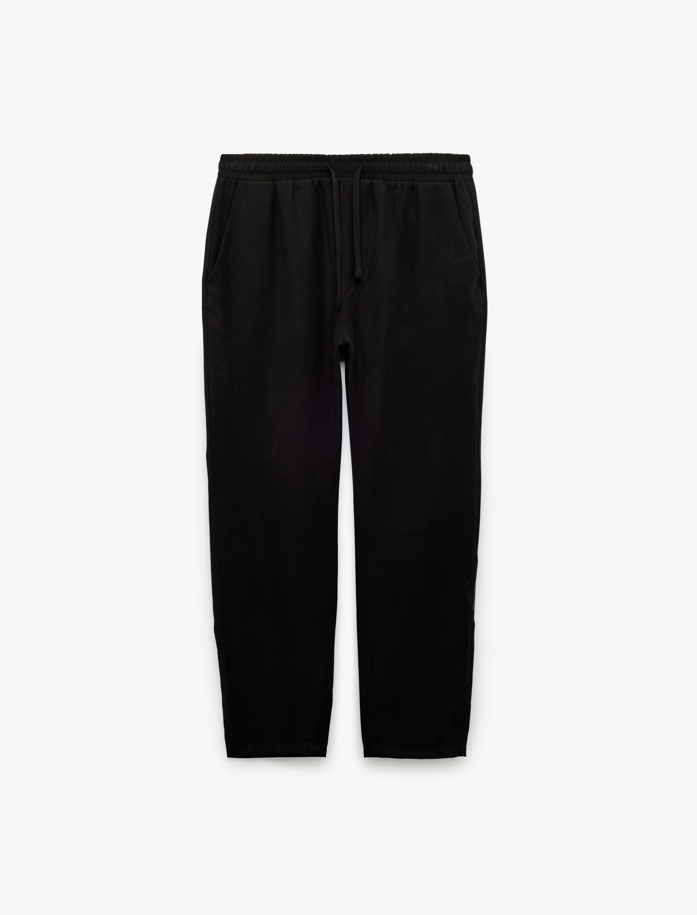   Cep Detaylı Viskon Beli Bağcıklı Pantolon