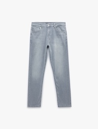 Normal Bel Cepli Slim Fit Jean Pantolon - Brad Jean