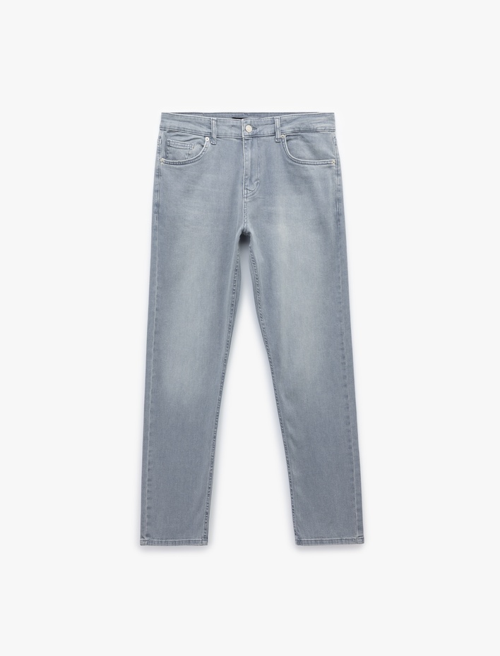  Normal Bel Cepli Slim Fit Jean Pantolon - Brad Jean