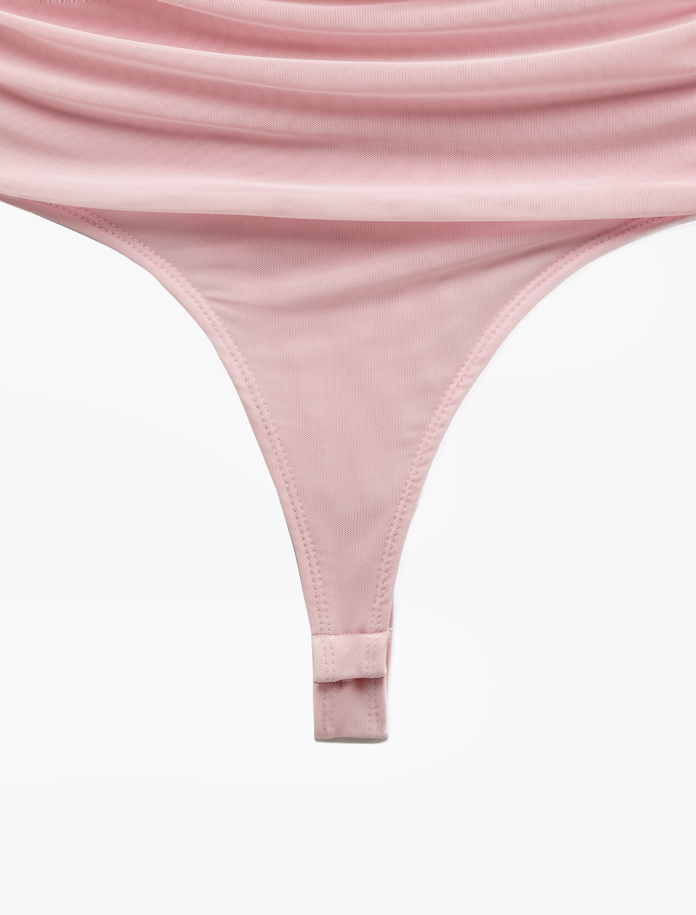 Yarı Transparan Asimetrik Tek Omuz Tül Bodysuit