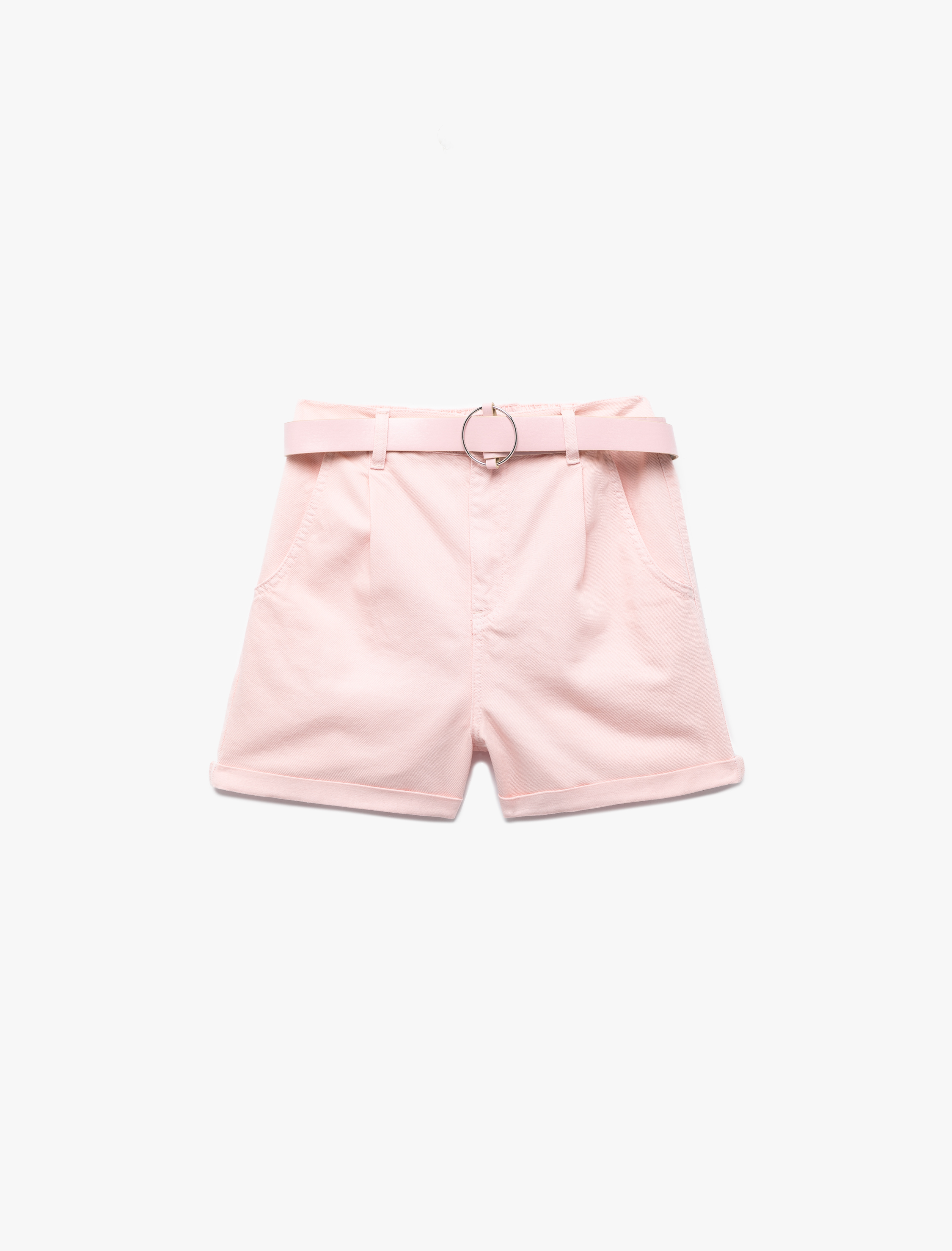   Taş Detaylı Düğmeli Rahat Kalıp Denim Şort