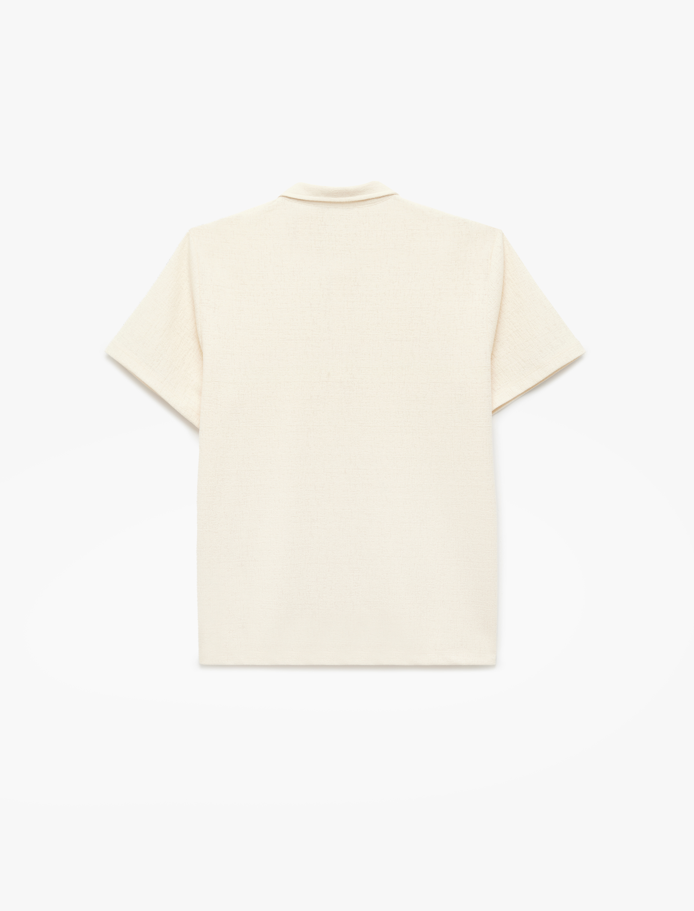   Pamuklu Regular Fit Kısa Kollu Dokulu Polo Yaka Tişört