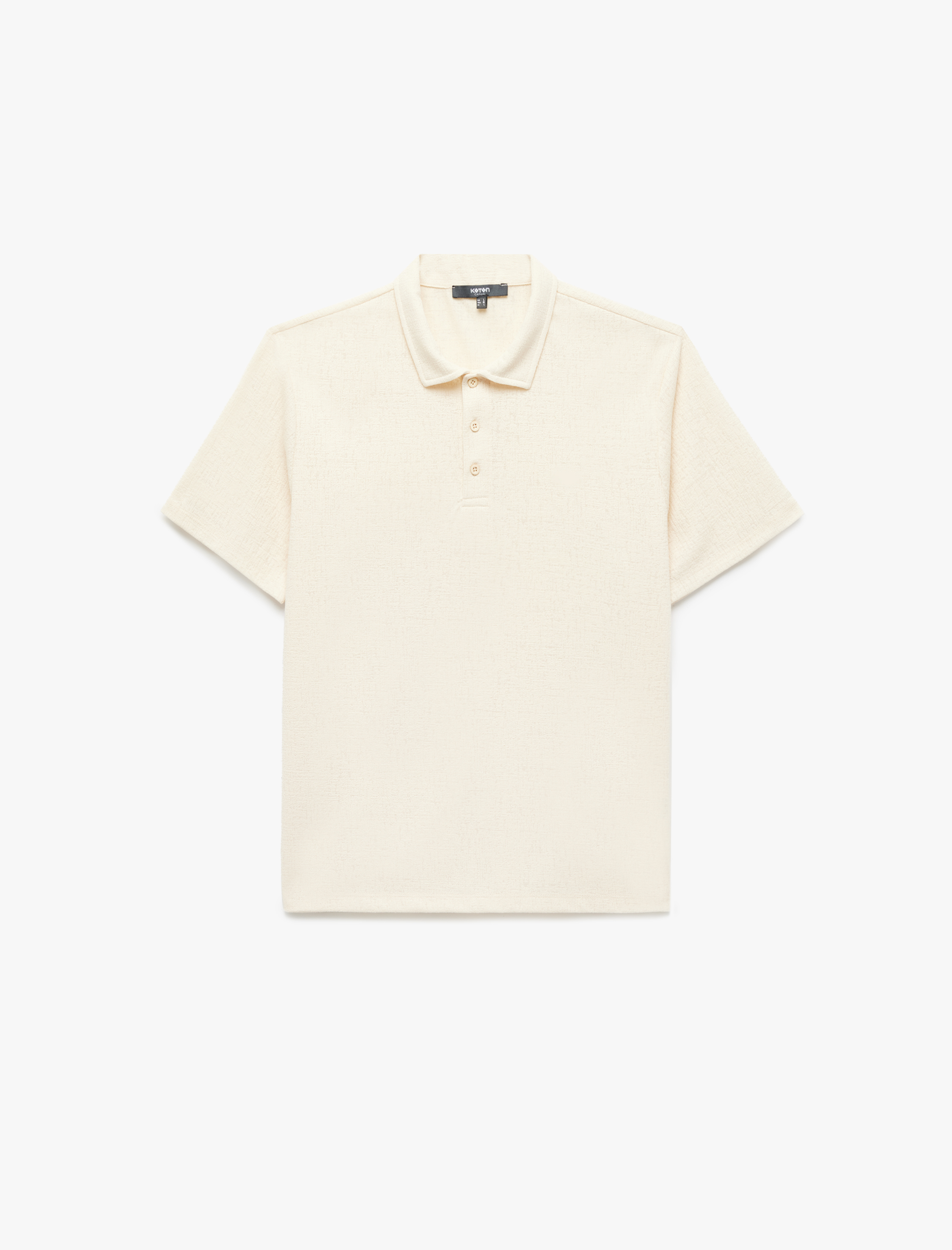   Pamuklu Regular Fit Kısa Kollu Dokulu Polo Yaka Tişört