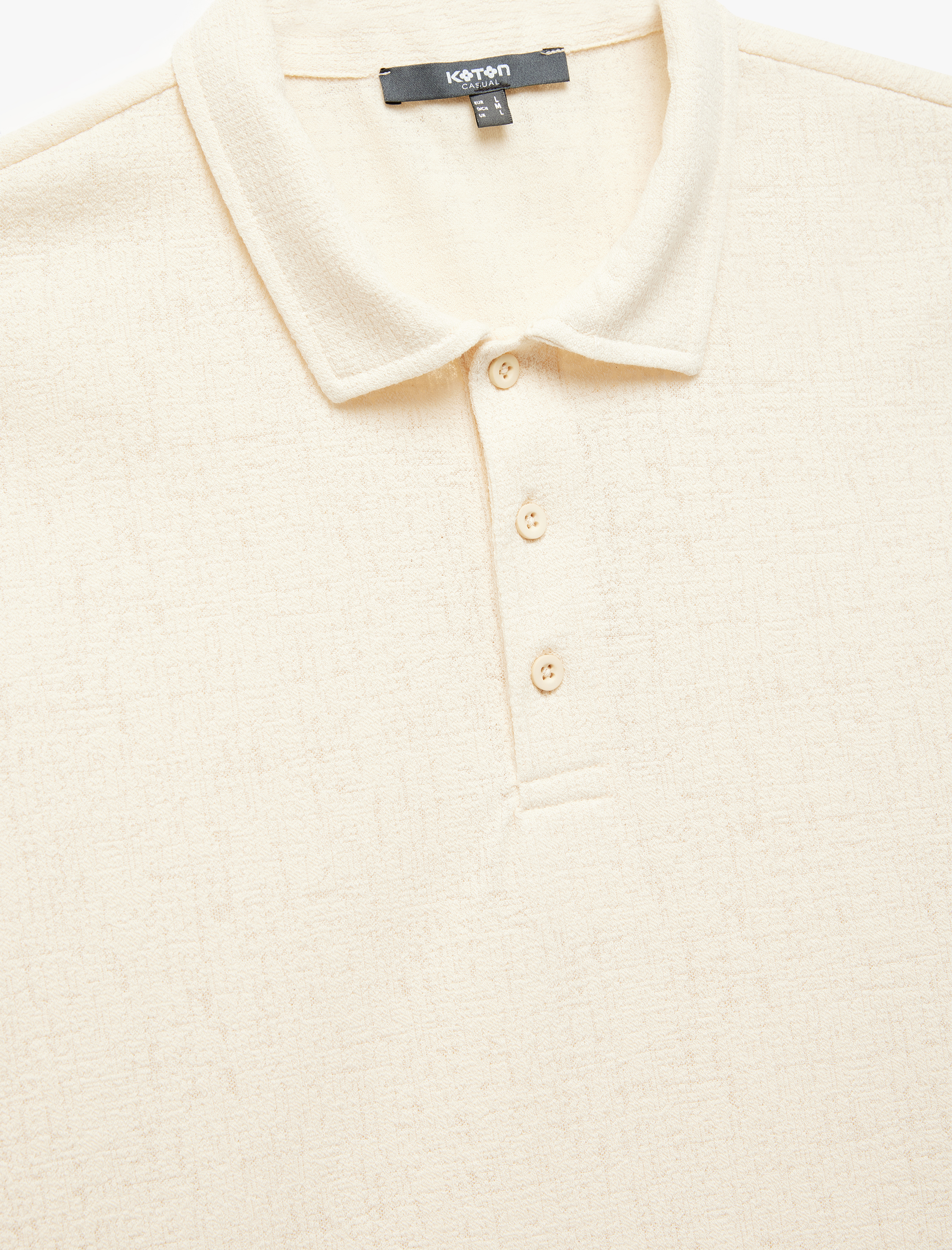   Pamuklu Regular Fit Kısa Kollu Dokulu Polo Yaka Tişört