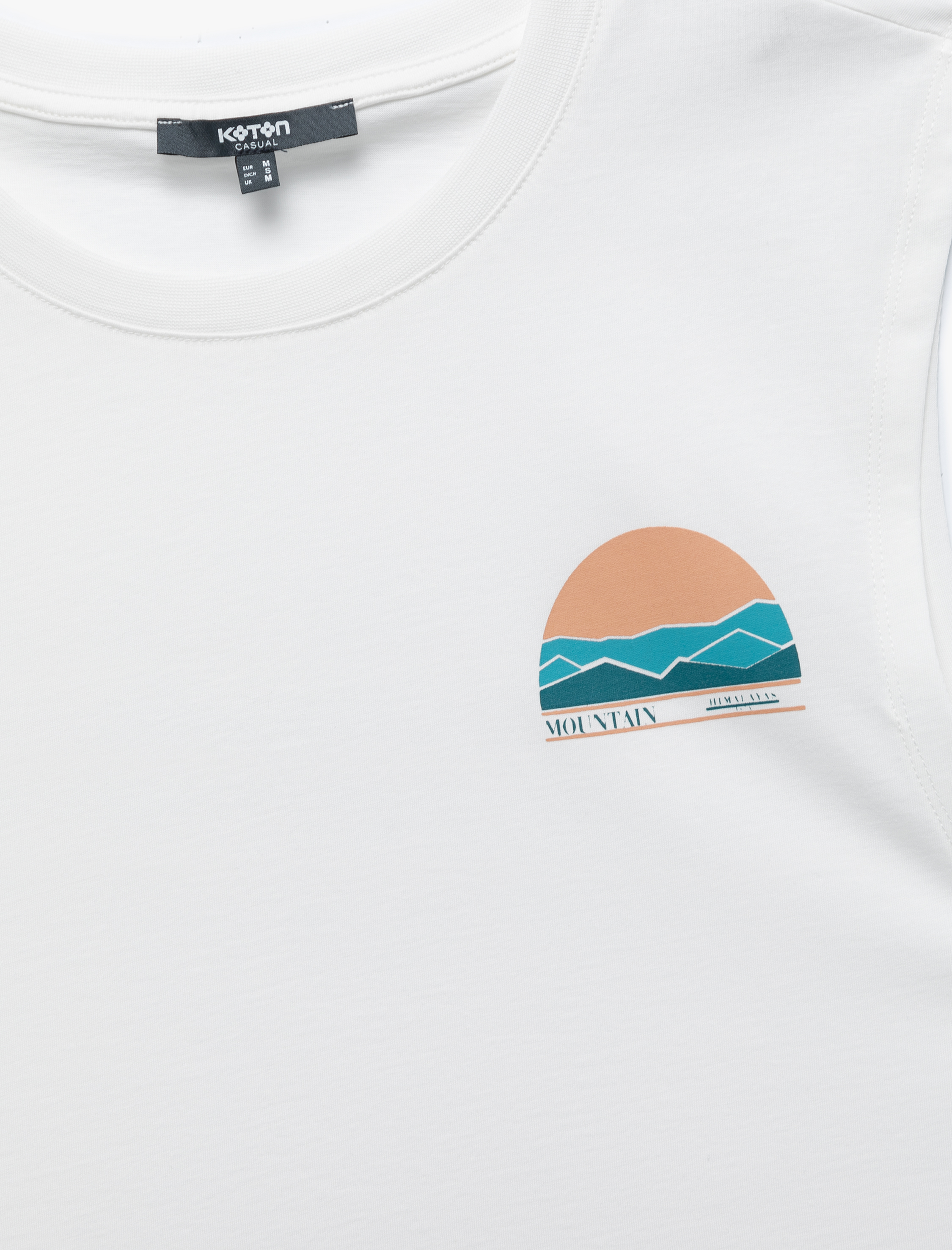   Pamuklu Kolsuz Bisiklet Yaka Baskılı Atlet