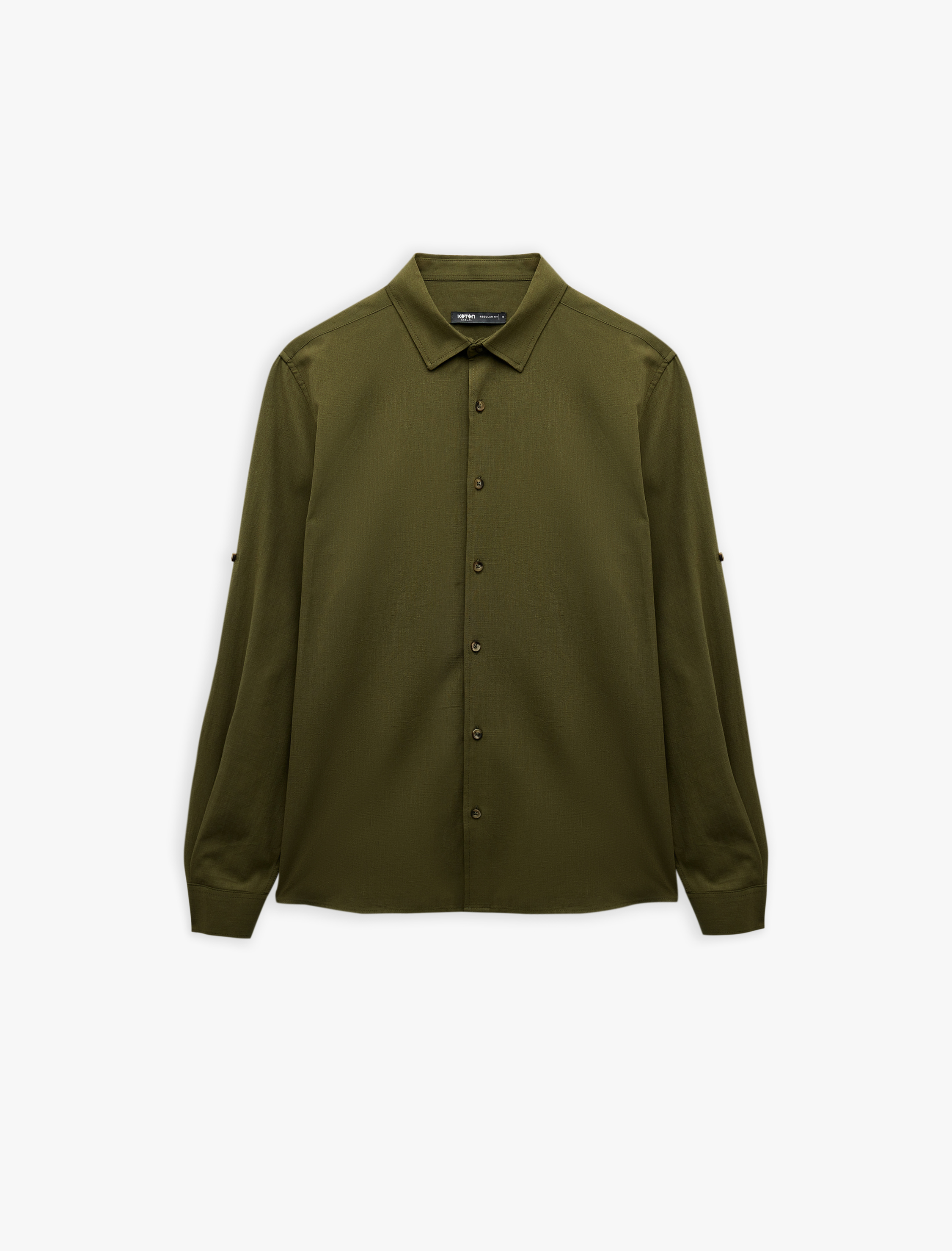   Pamuklu Regular Fit Klasik Yaka Uzun Kollu Gömlek