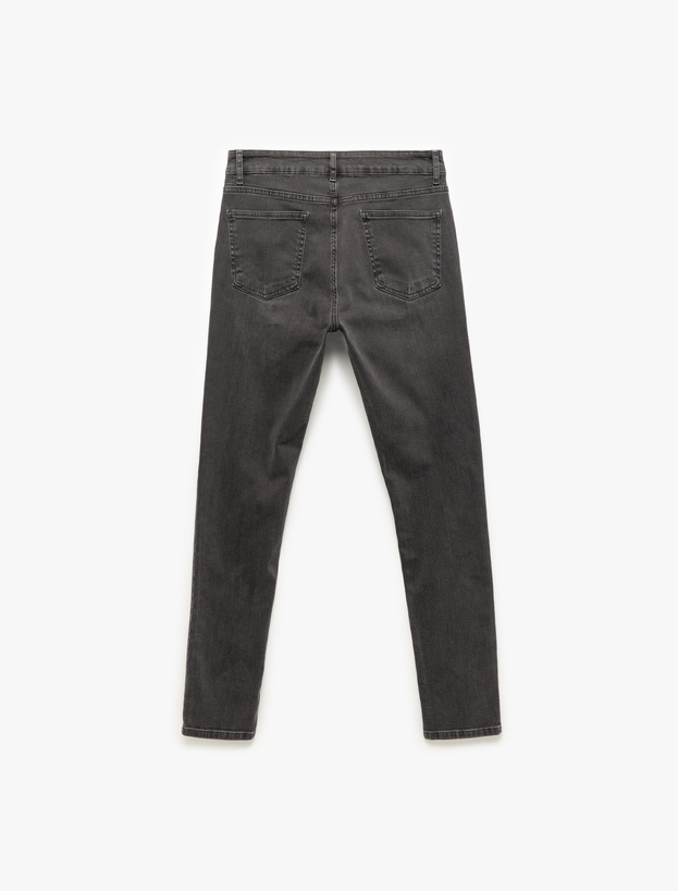 Normal Bel Pamuklu Skinny Fit Jean Pantolon - Michael Jean_1