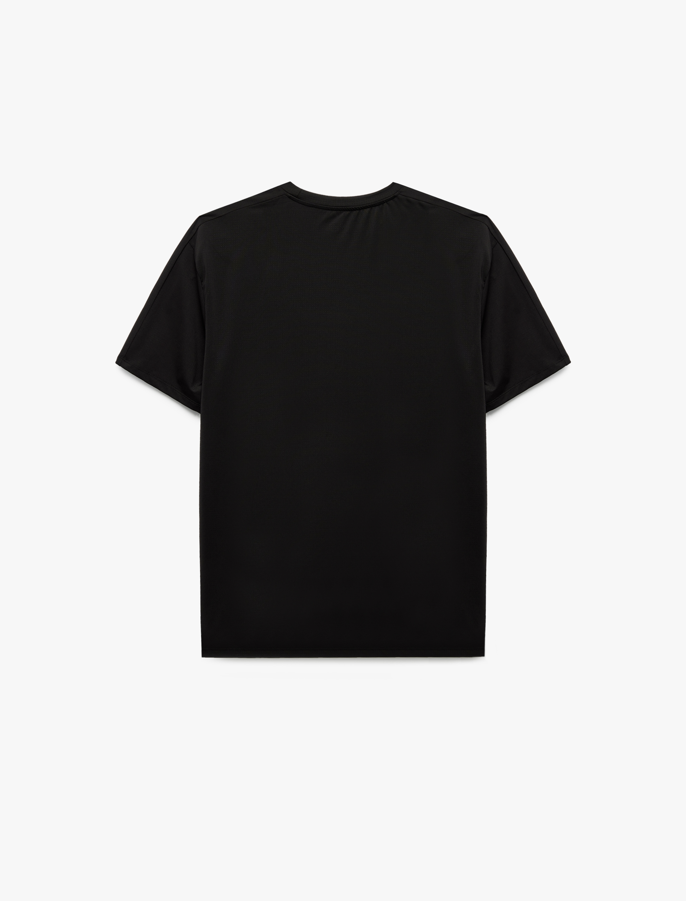   Kısa Kollu Bisiklet Yaka Biyeli Oversize Spor Tişört