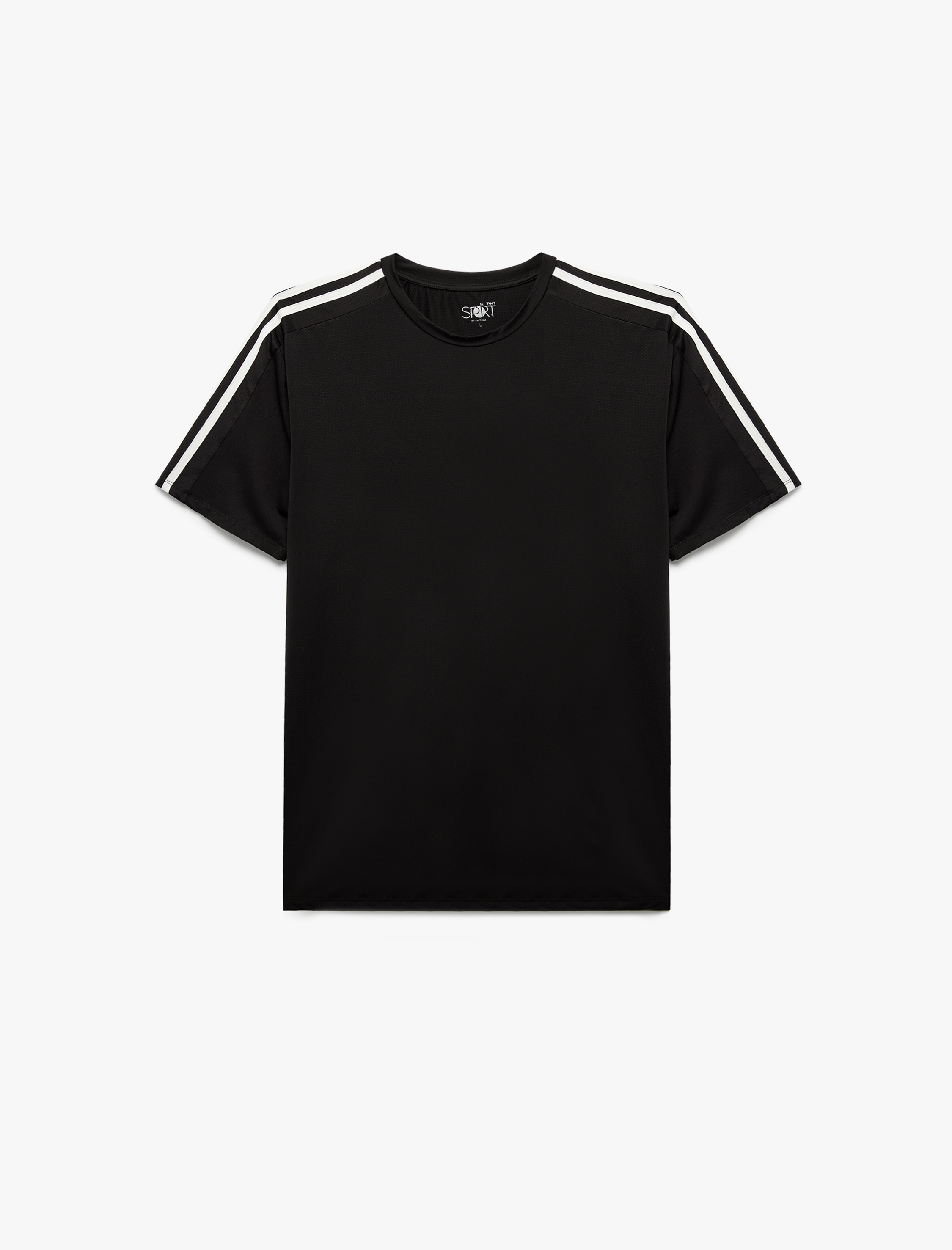   Kısa Kollu Bisiklet Yaka Biyeli Oversize Spor Tişört