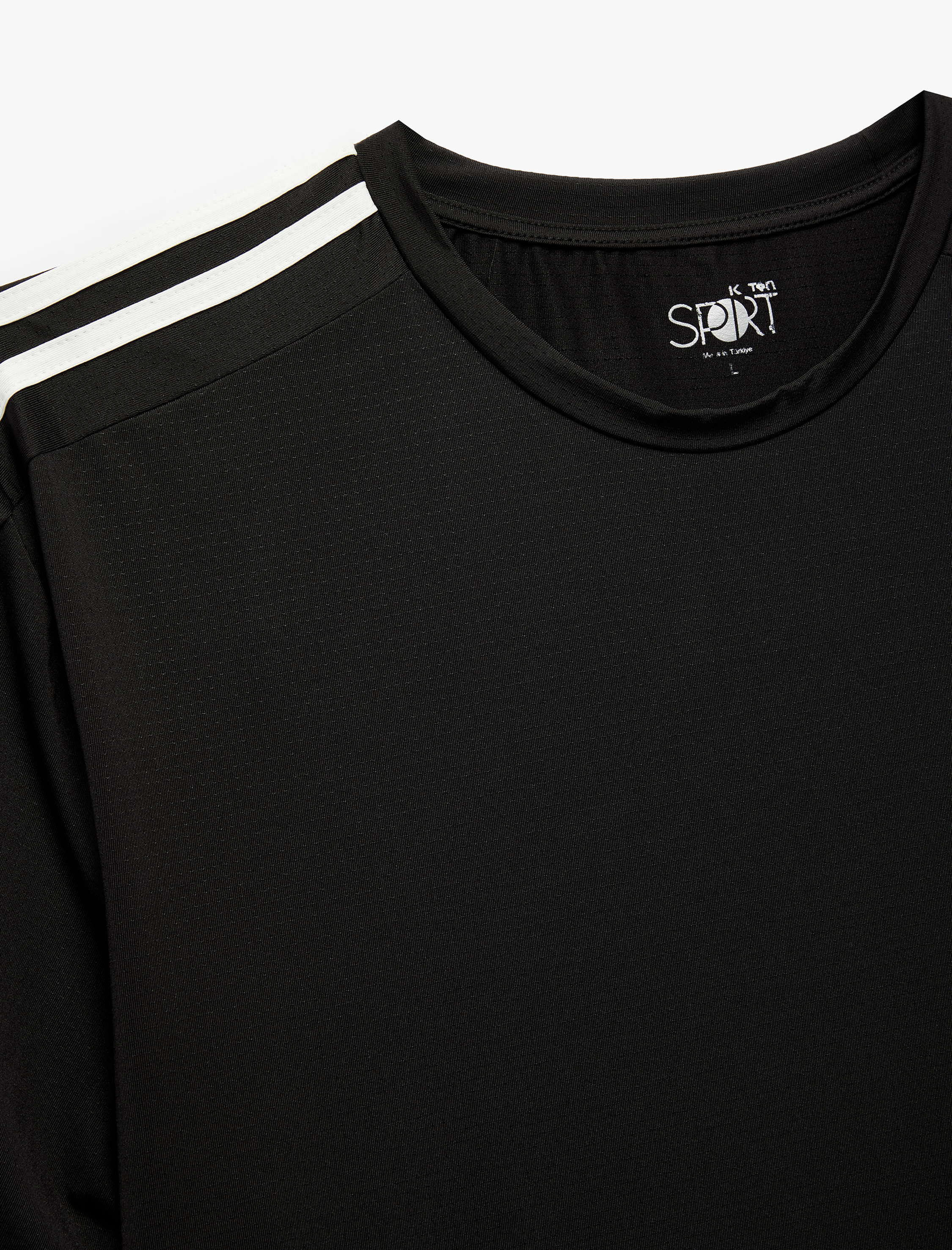   Kısa Kollu Bisiklet Yaka Biyeli Oversize Spor Tişört