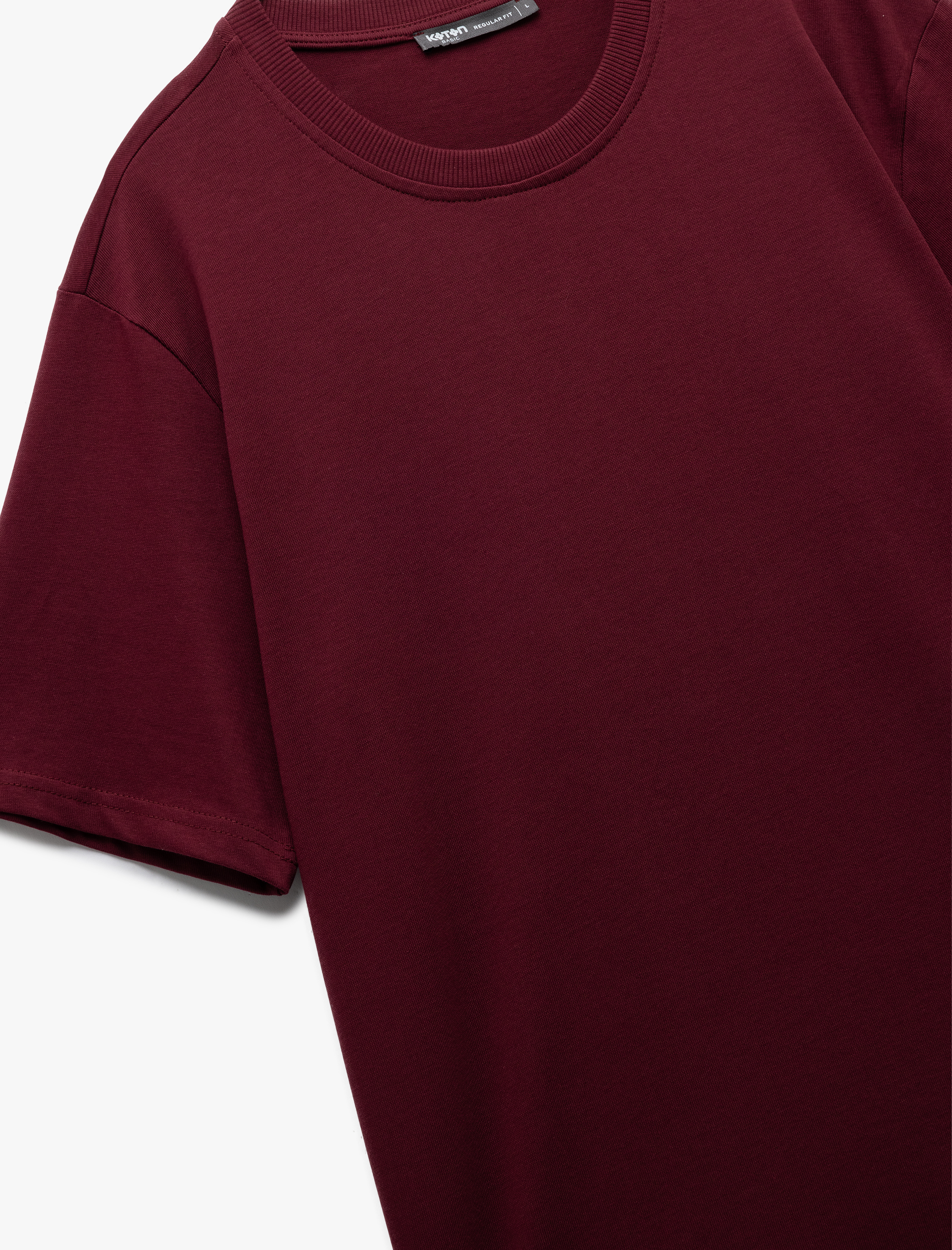   Bisiklet Yaka Regular Fit Tok Kumaş Pamuklu Kısa Kollu Tişört