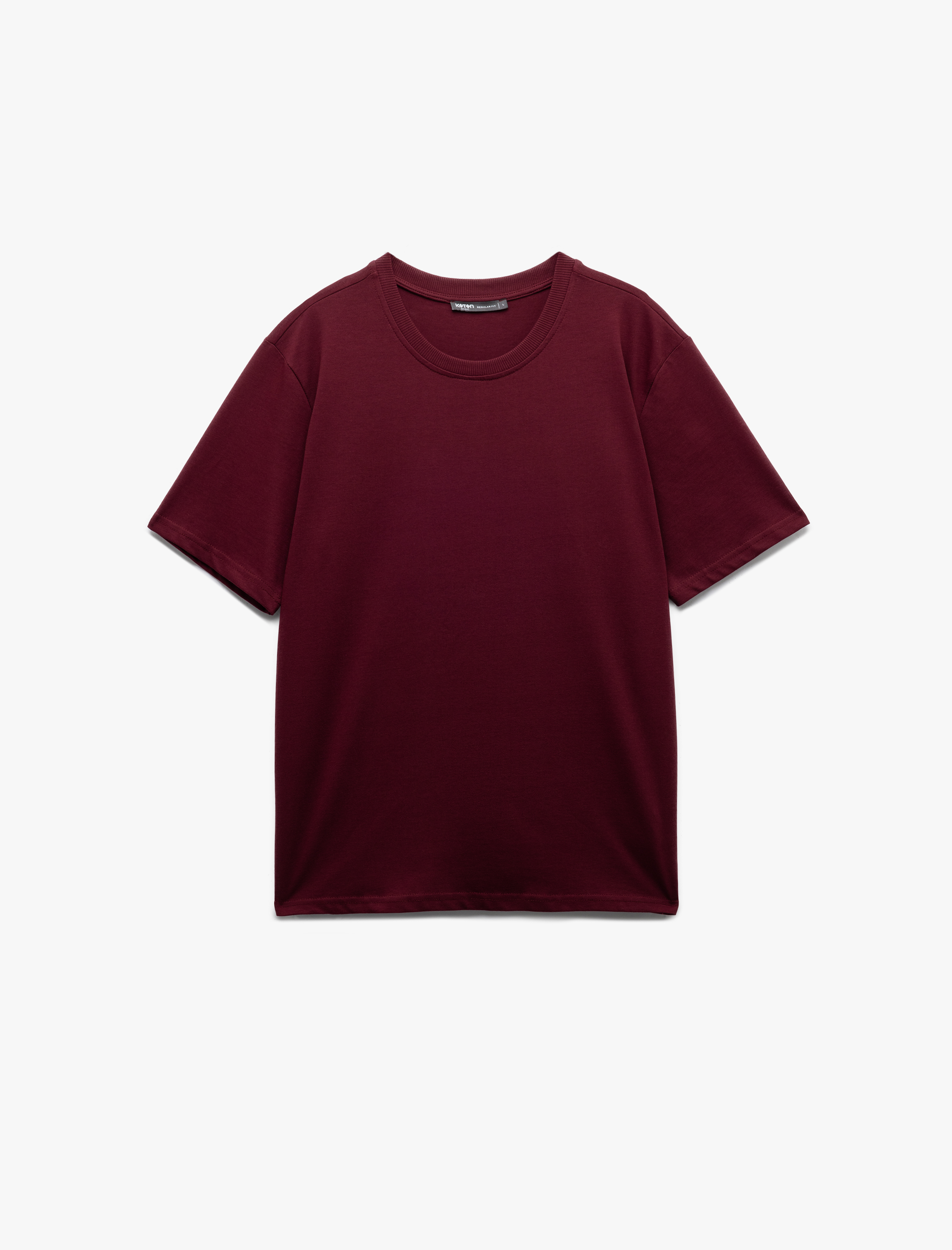   Bisiklet Yaka Regular Fit Tok Kumaş Pamuklu Kısa Kollu Tişört