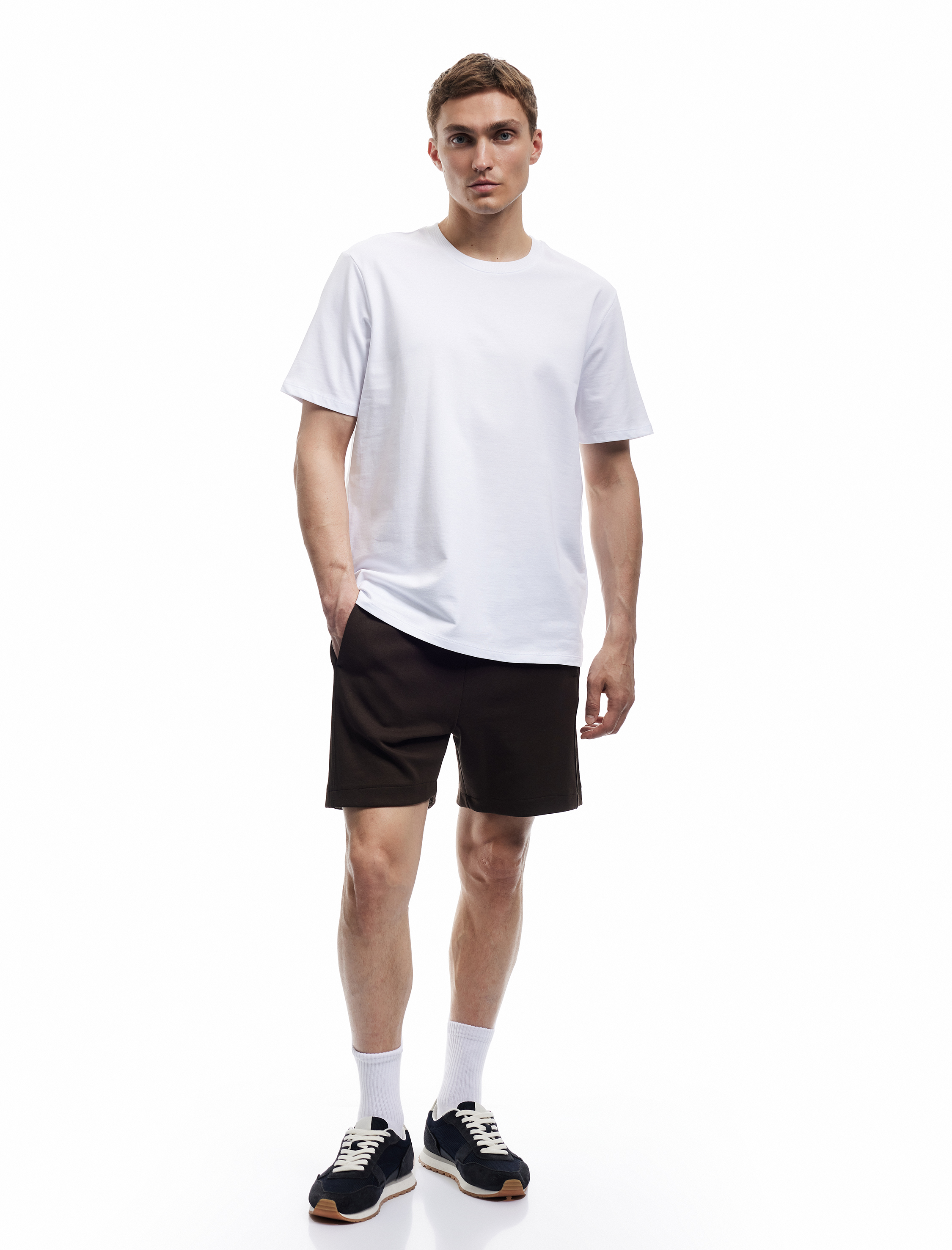   Kısa Kollu Bisiklet Yaka Tok Kumaş Regular Fit Pamuklu Tişört