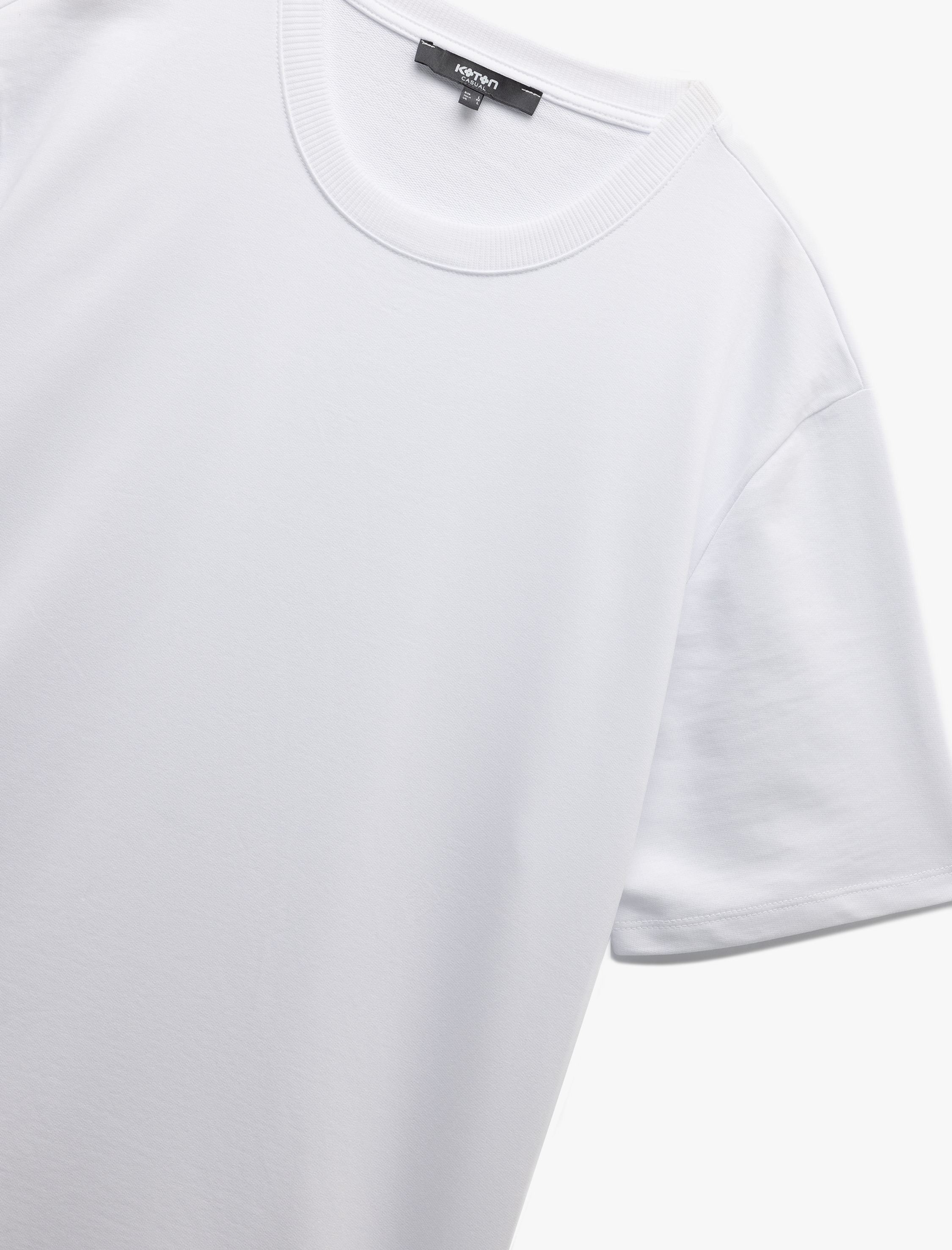   Kısa Kollu Bisiklet Yaka Tok Kumaş Regular Fit Pamuklu Tişört