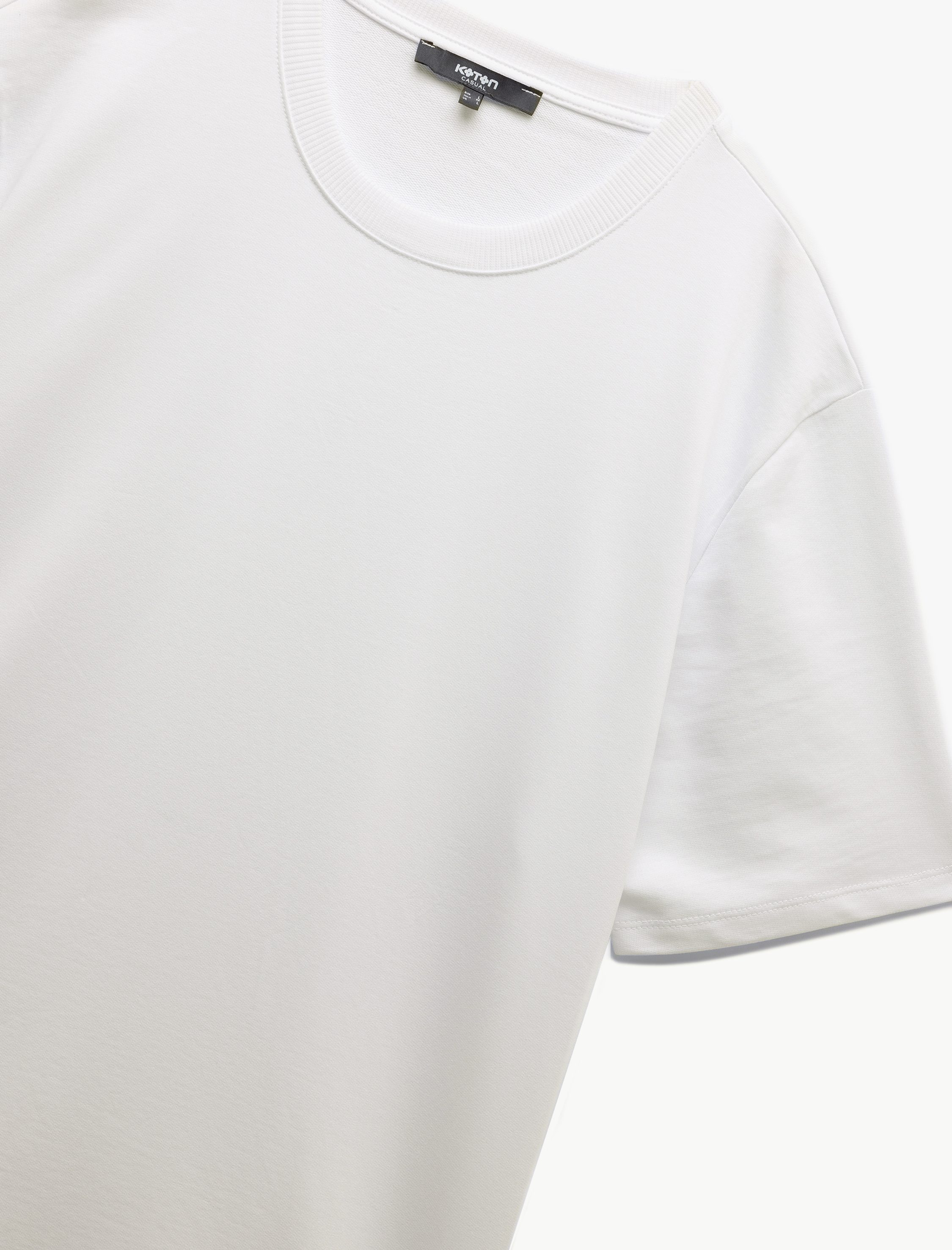   Bisiklet Yaka Regular Fit Tok Kumaş Pamuklu Kısa Kollu Tişört