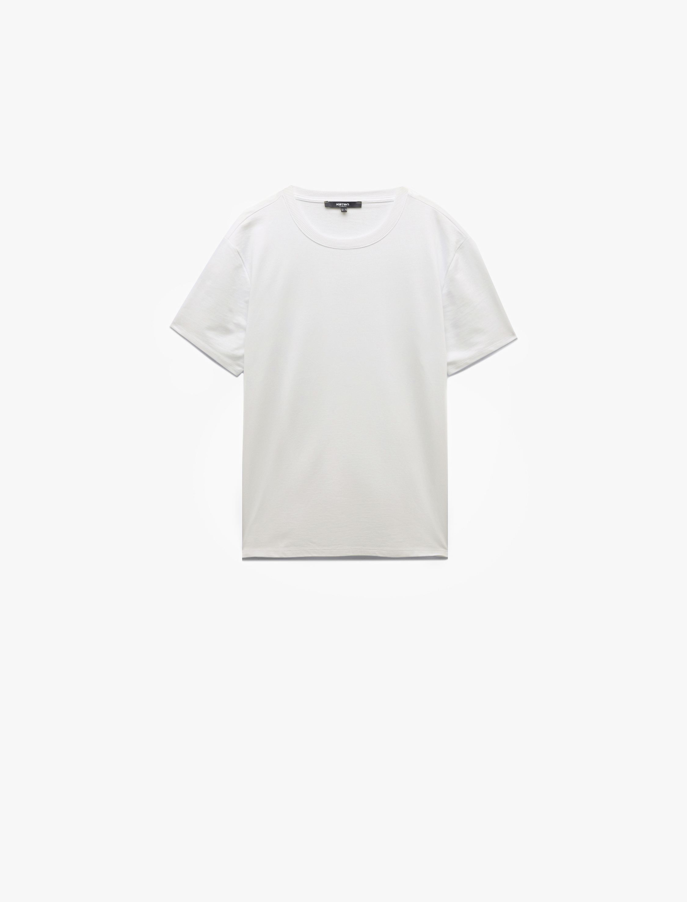   Bisiklet Yaka Regular Fit Tok Kumaş Pamuklu Kısa Kollu Tişört