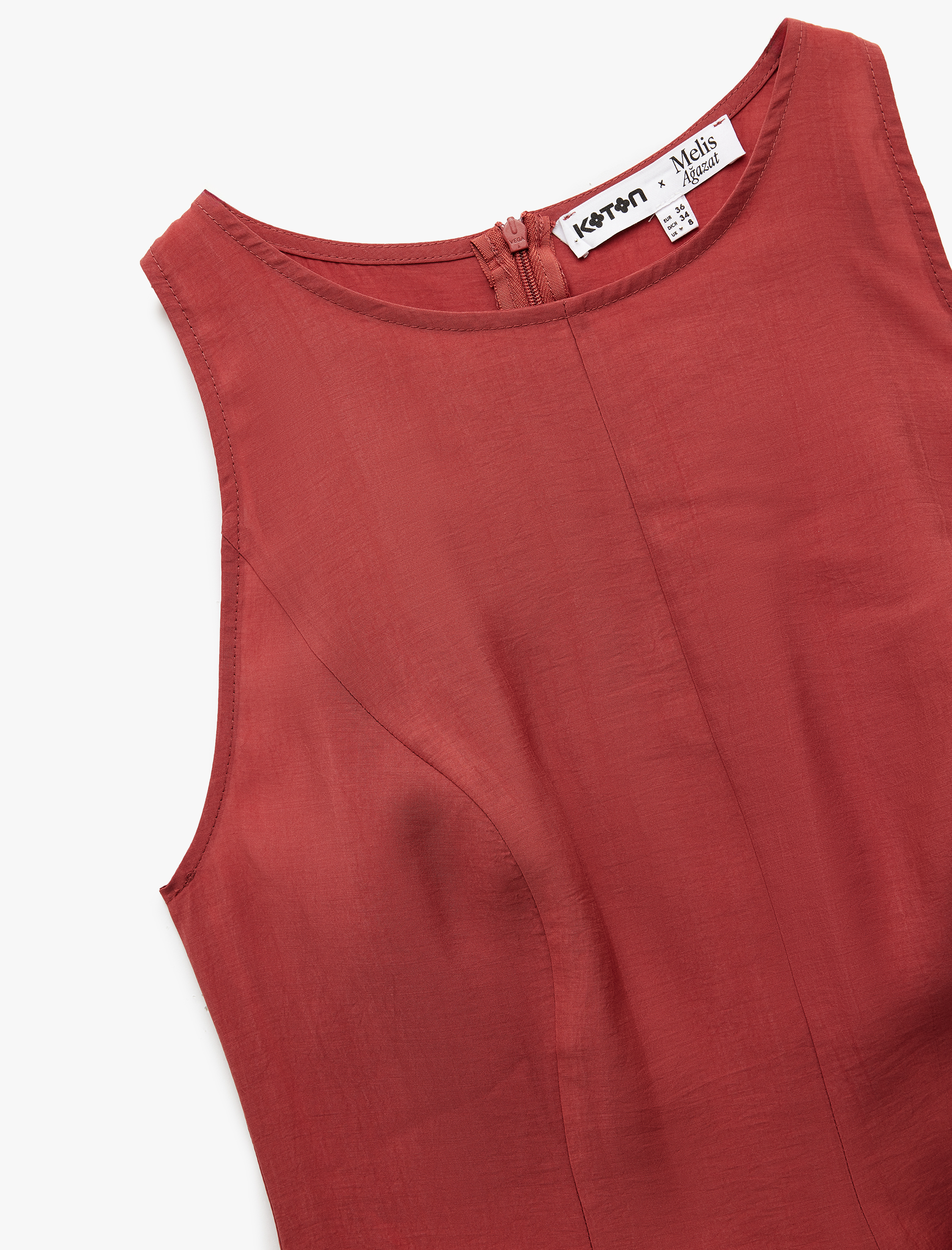   Koton X Melis Ağazat - Kolsuz Halter Yaka Peplum Bluz