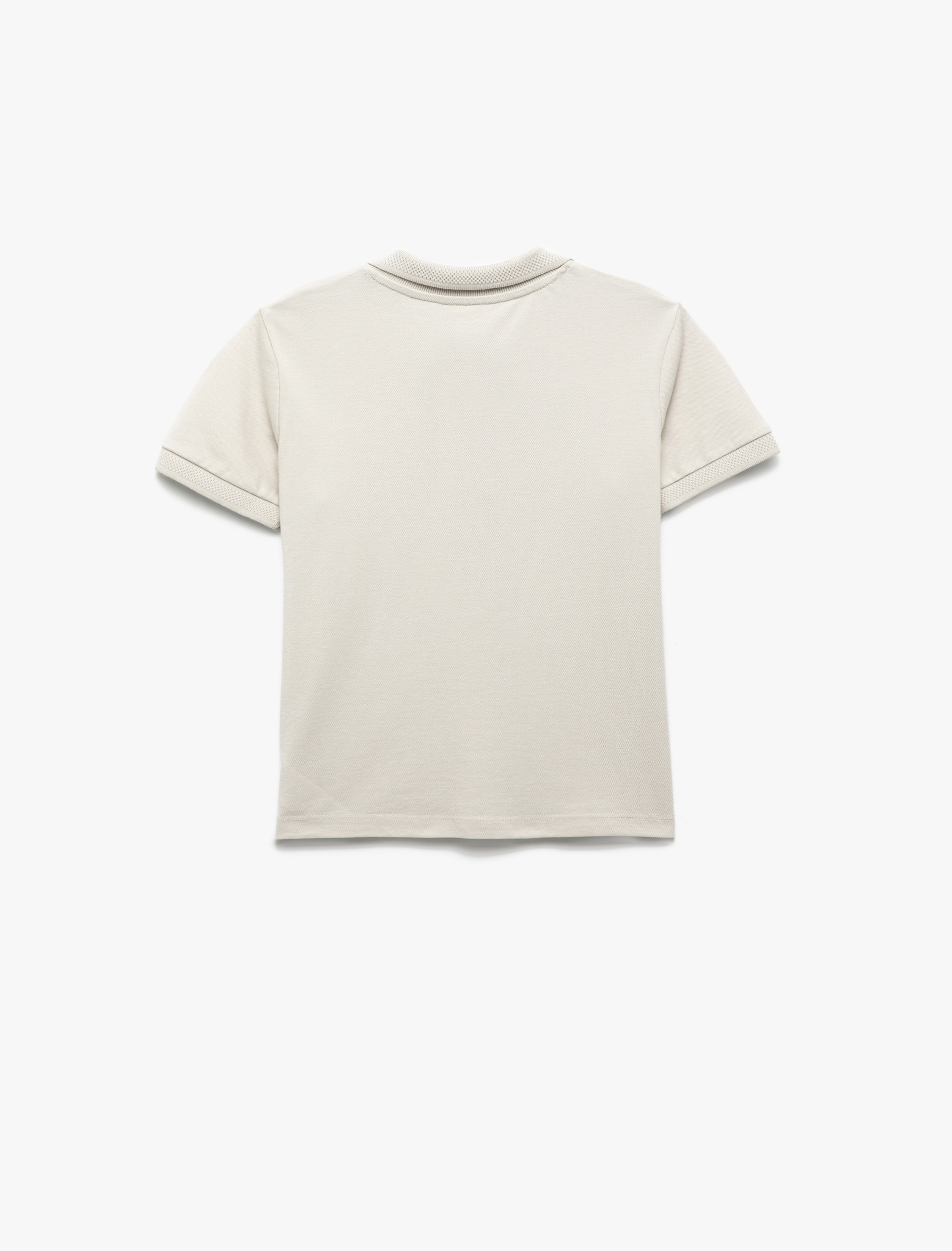  Erkek Çocuk Pamuklu Fermuar Detaylı Kısa Kollu Biyeli Polo Yaka Tişört