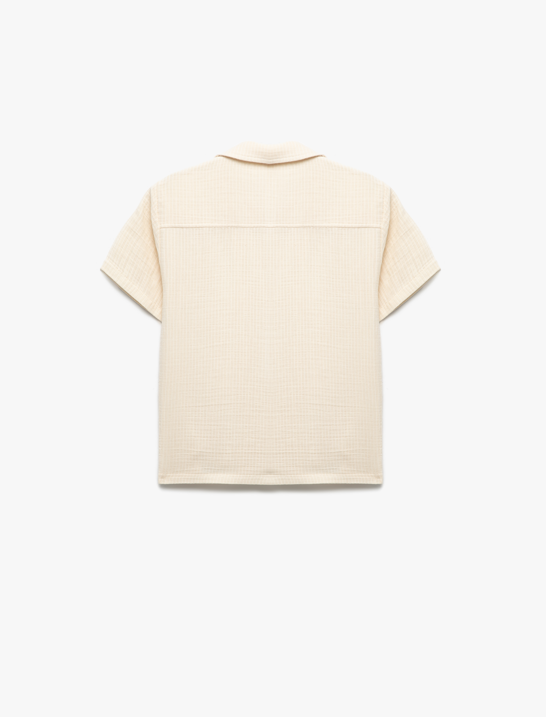  Erkek Çocuk Pamuklu Cep Detaylı Düğmeli Kısa Kollu Gömlek