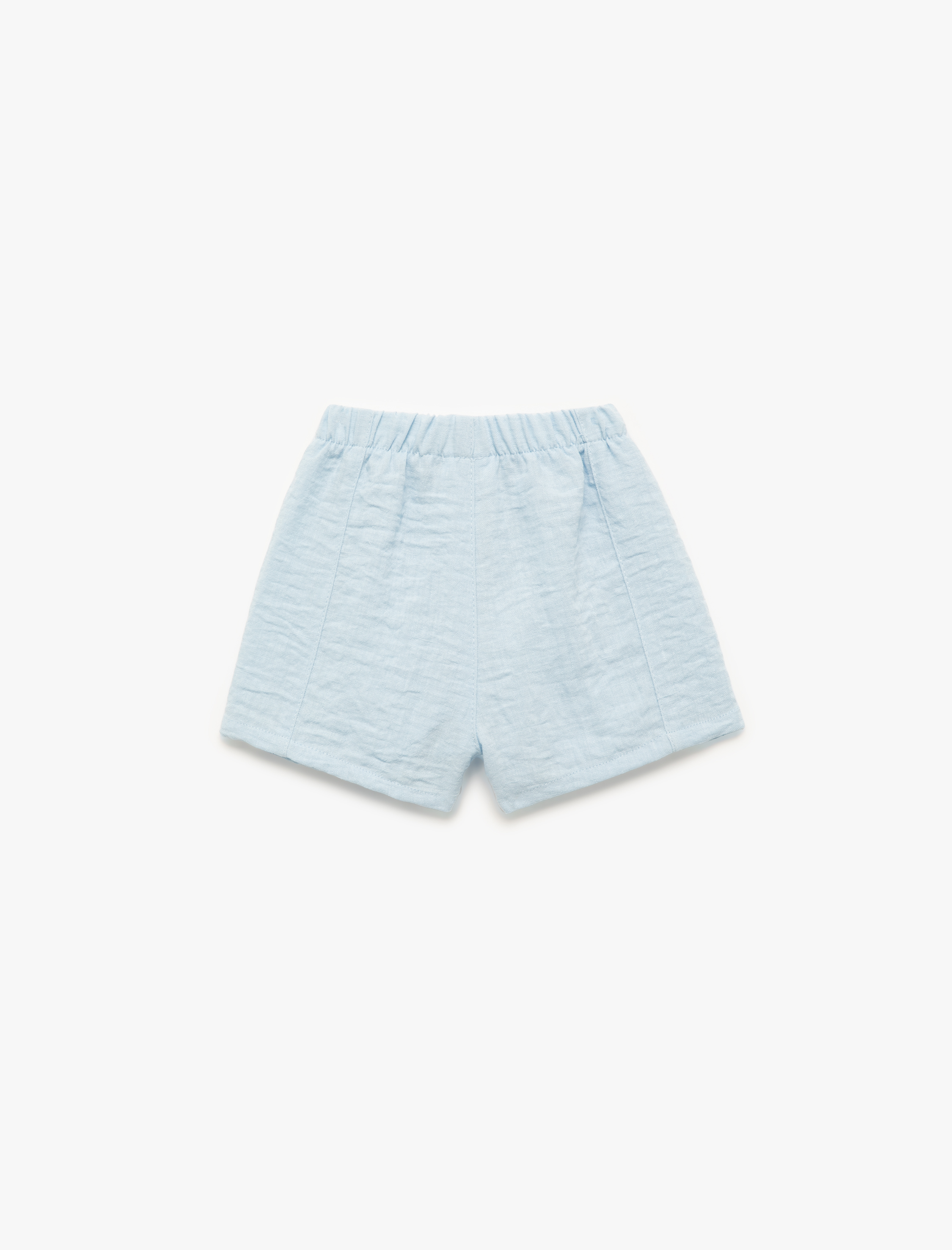  Kız Bebek Beli Lastikli Kısa Paça Basic Şort