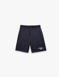 Beli Bağcıklı Baskılı Spor Şort