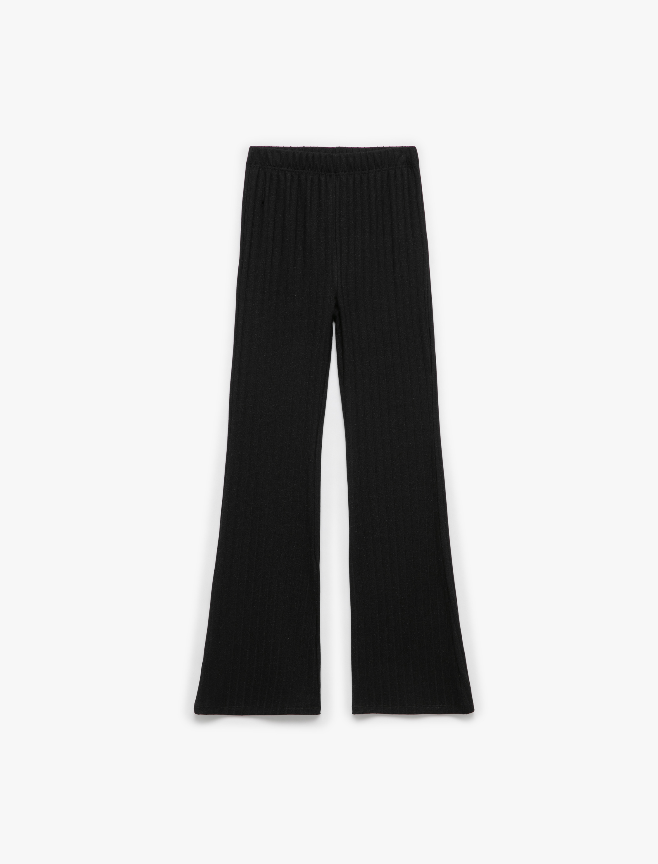  Kız Çocuk Viskon Karışımlı Beli Lastikli İspanyol Paça Pantolon