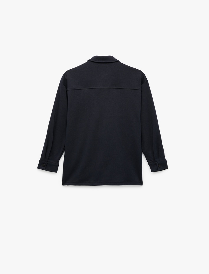 Erkek Çocuk Pamuklu Uzun Kollu Düğmeli Basic Okul Gömlek Ceket