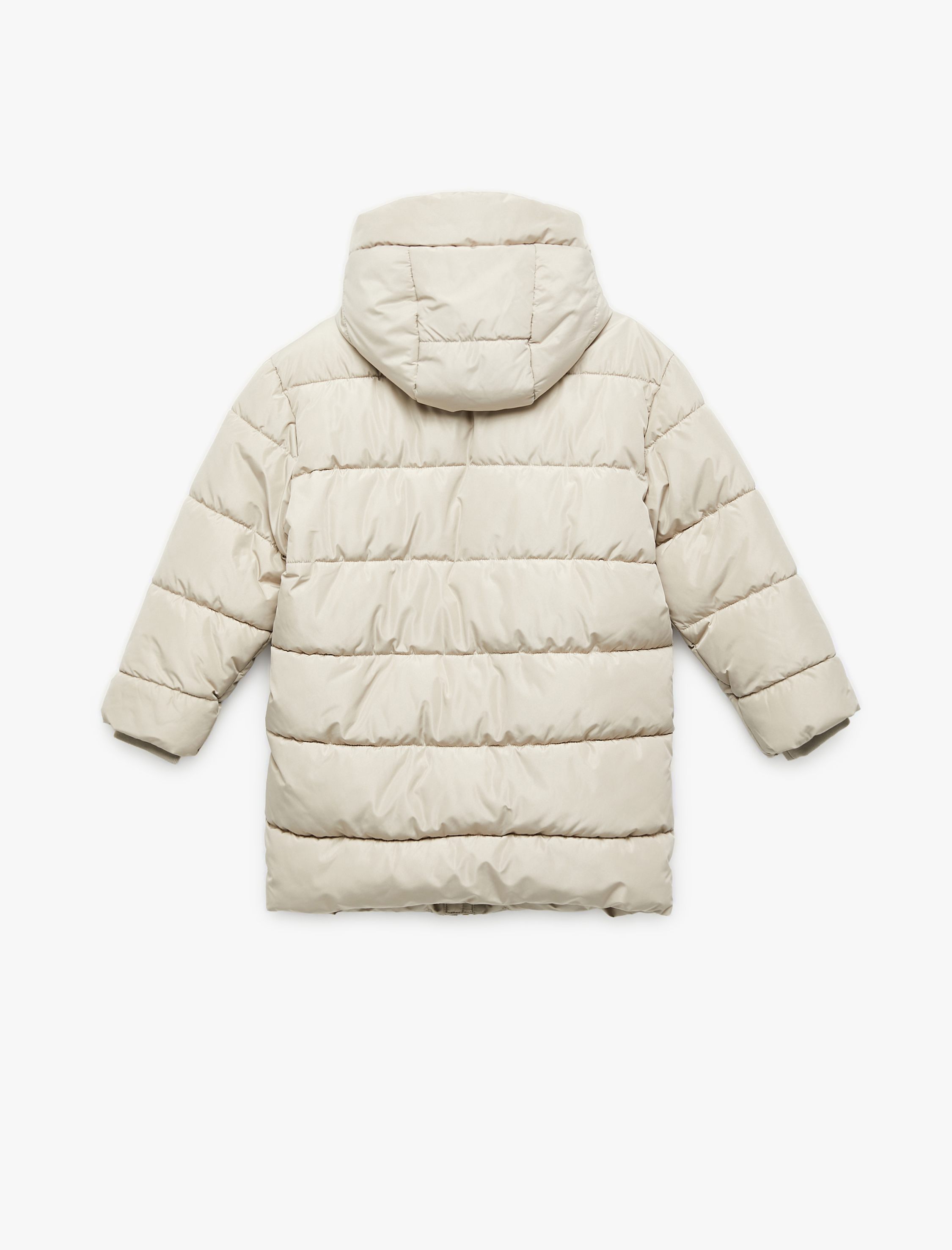  Erkek Çocuk Uzun Kollu Cepli Kapşonlu Şişme Mont