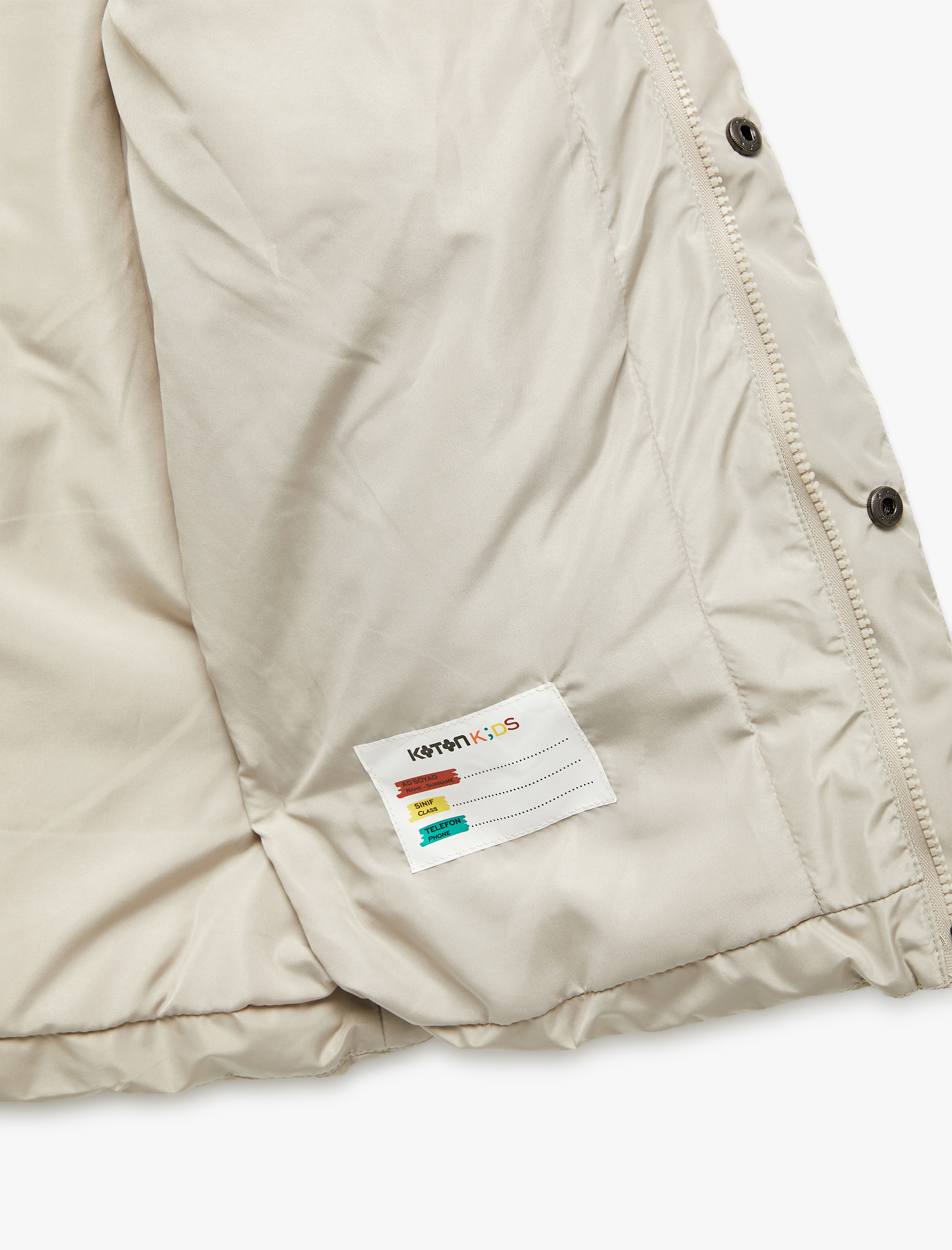  Erkek Çocuk Uzun Kollu Cepli Kapşonlu Şişme Mont