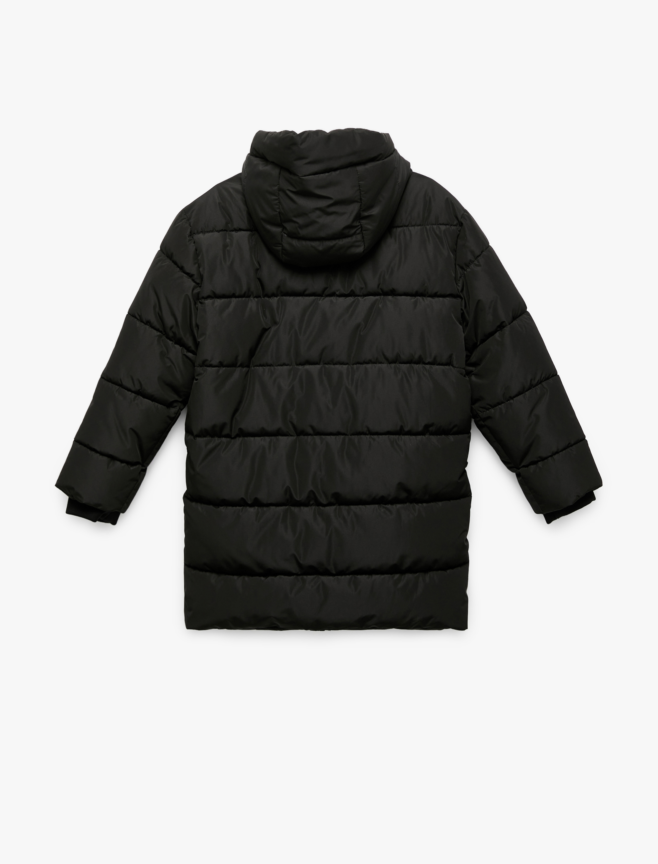  Erkek Çocuk Uzun Kollu Cepli Kapşonlu Şişme Mont