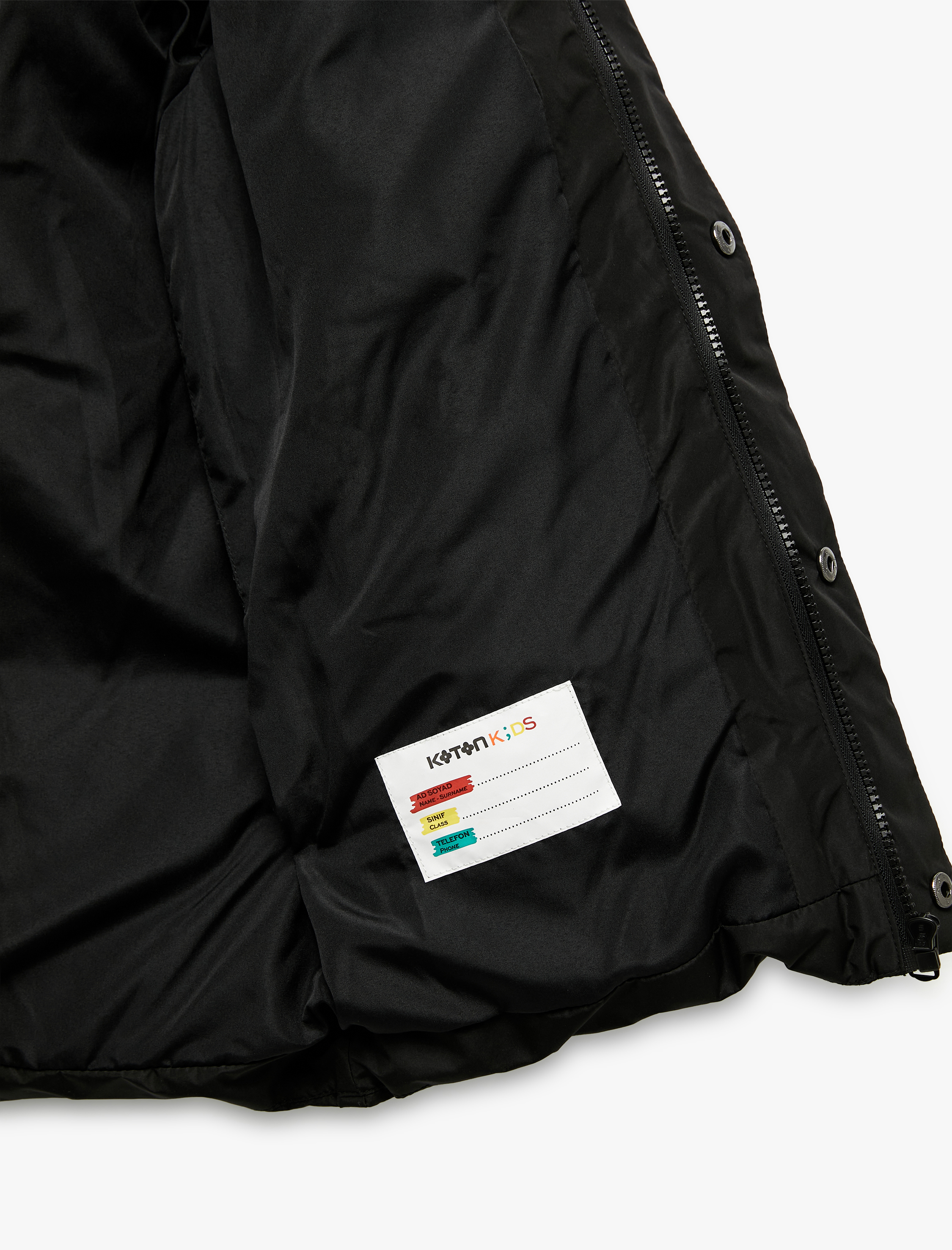  Erkek Çocuk Uzun Kollu Cepli Kapşonlu Şişme Mont