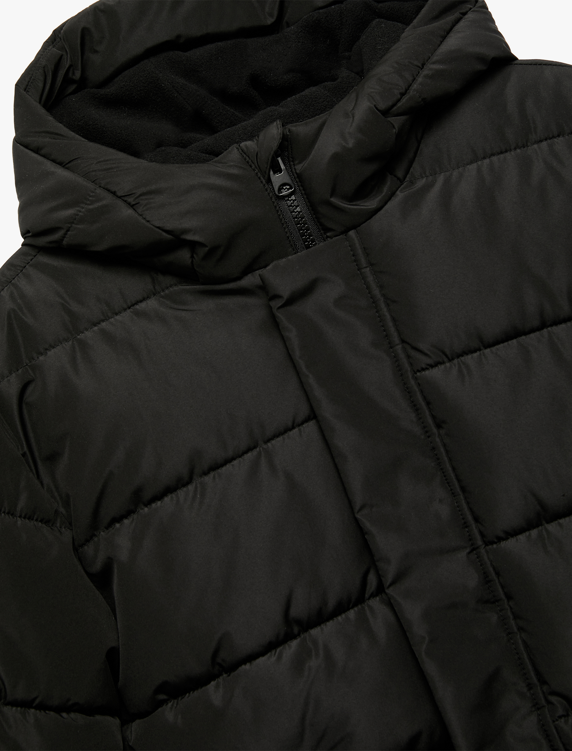  Erkek Çocuk Uzun Kollu Cepli Kapşonlu Şişme Mont