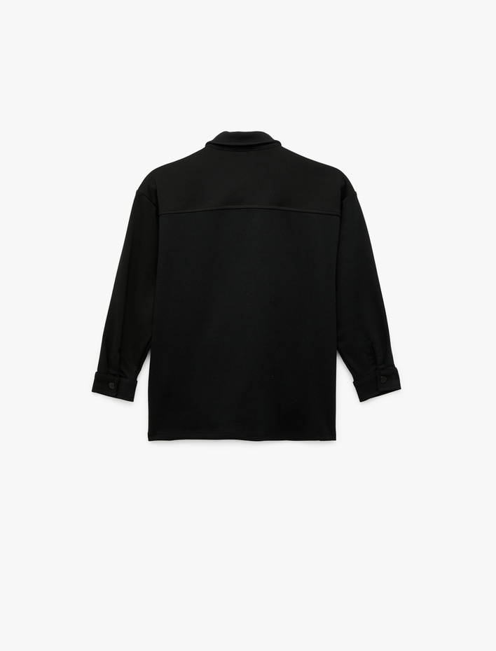 Erkek Çocuk Pamuklu Uzun Kollu Düğmeli Basic Okul Gömlek Ceket