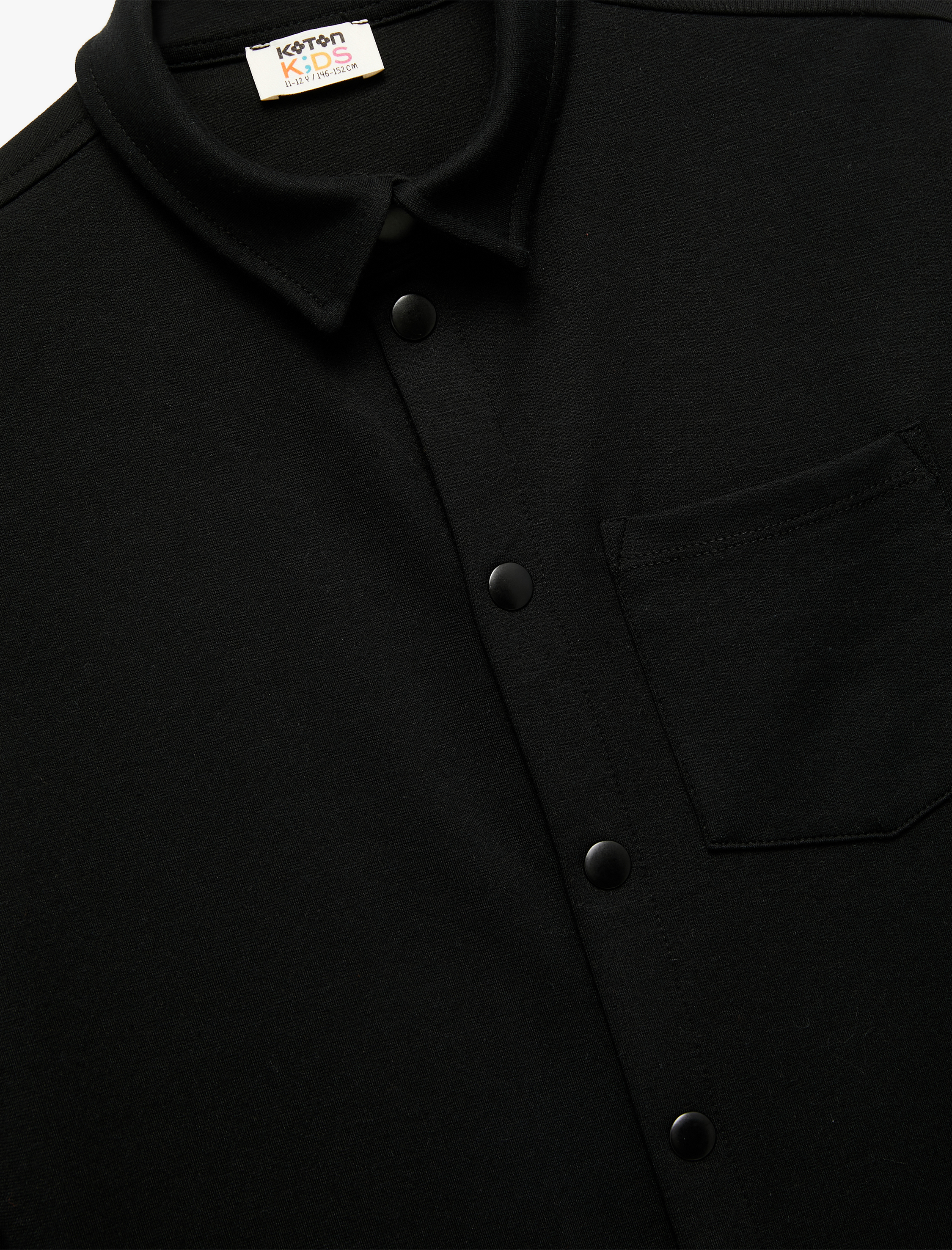  Erkek Çocuk Pamuklu Uzun Kollu Düğmeli Basic Okul Gömlek Ceket