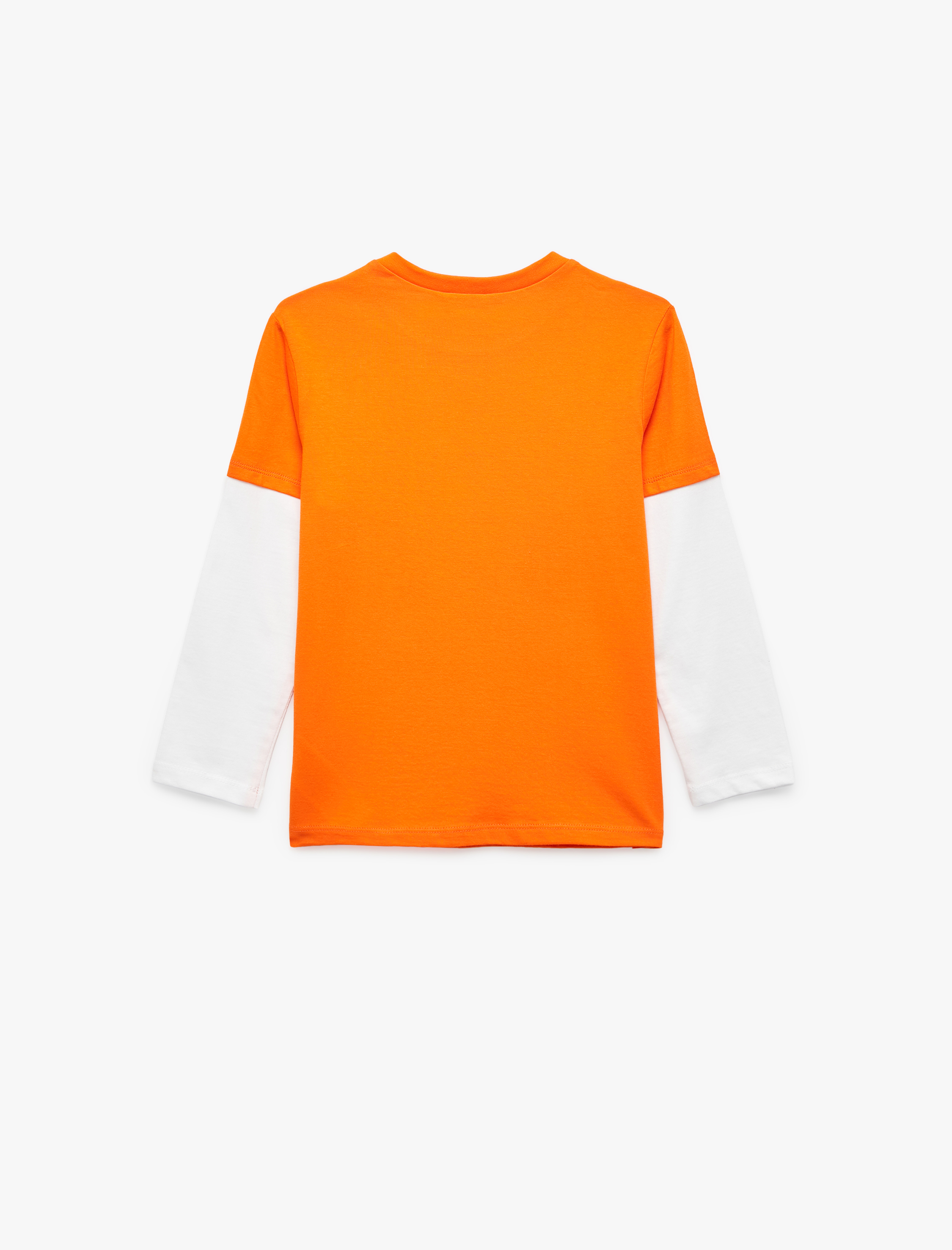  Erkek Çocuk Uzun Kollu Bisiklet Yaka Basketbol Baskılı Pamuklu Tişört