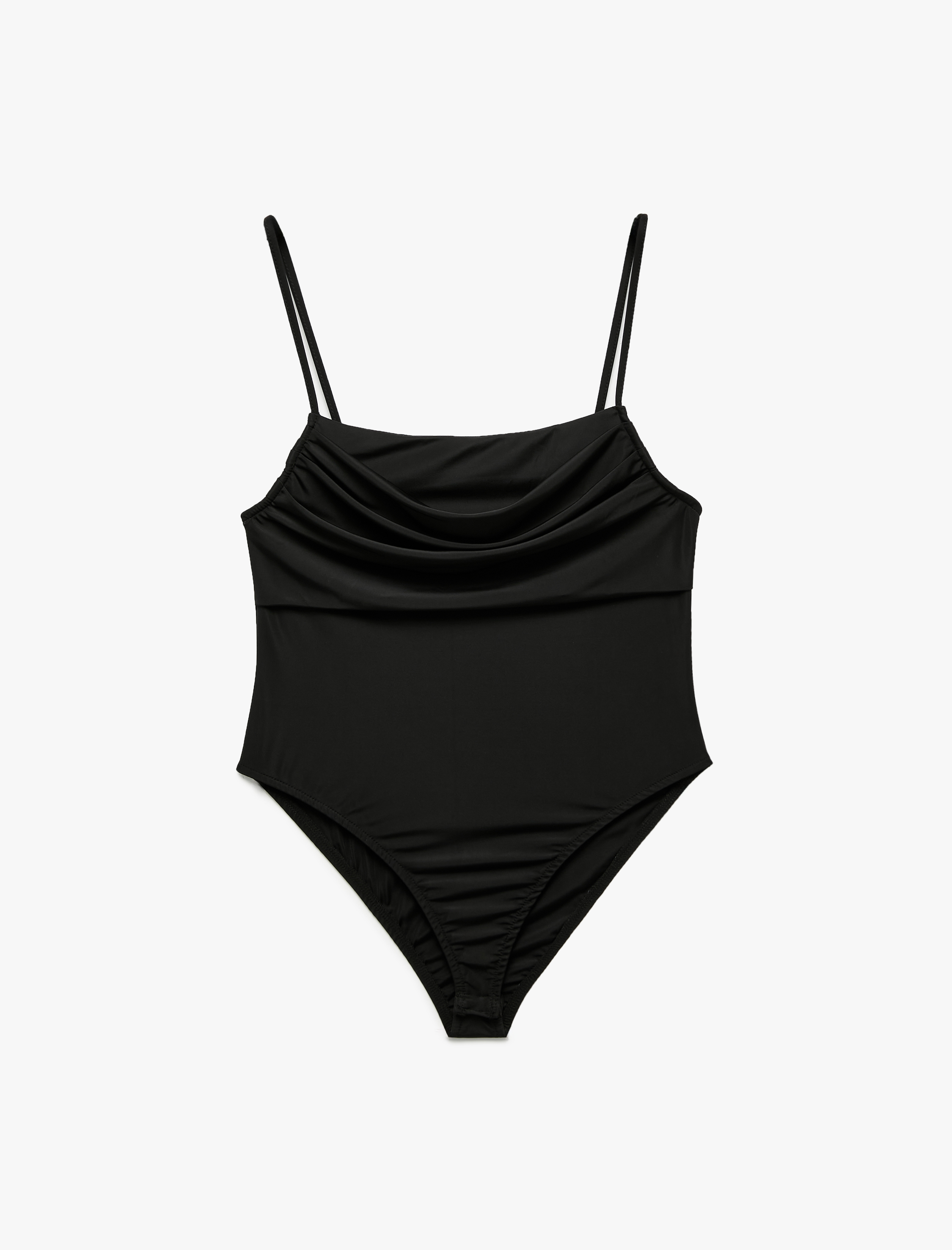   Koton X Zeynep Bastık - Sandy Kumaş Slim Fit Drapeli İnce Askılı Bodysuit