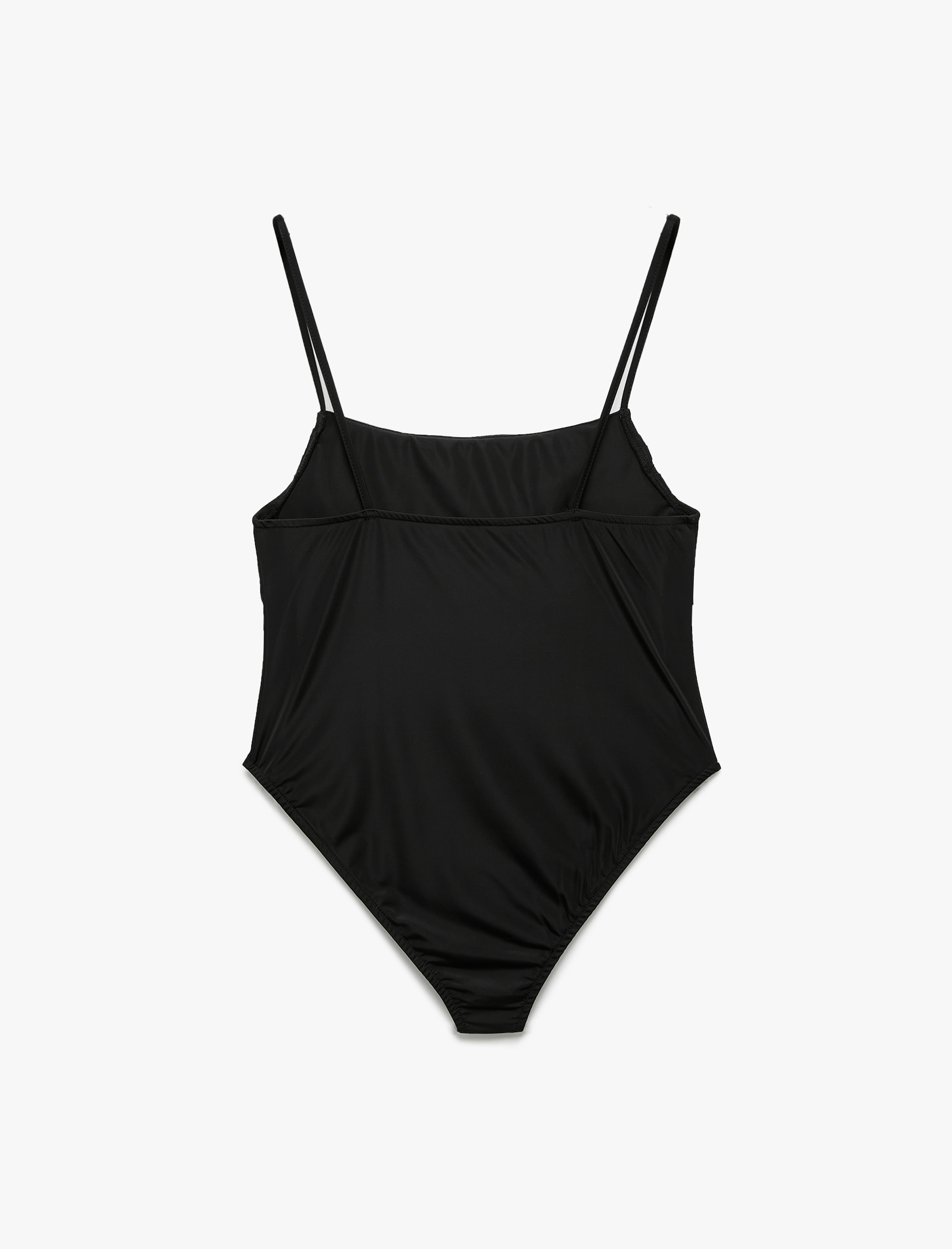   Koton X Zeynep Bastık - Sandy Kumaş Slim Fit Drapeli İnce Askılı Bodysuit