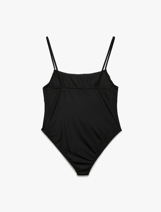 Koton X Zeynep Bastık - Sandy Kumaş Slim Fit Drapeli İnce Askılı Bodysuit_3