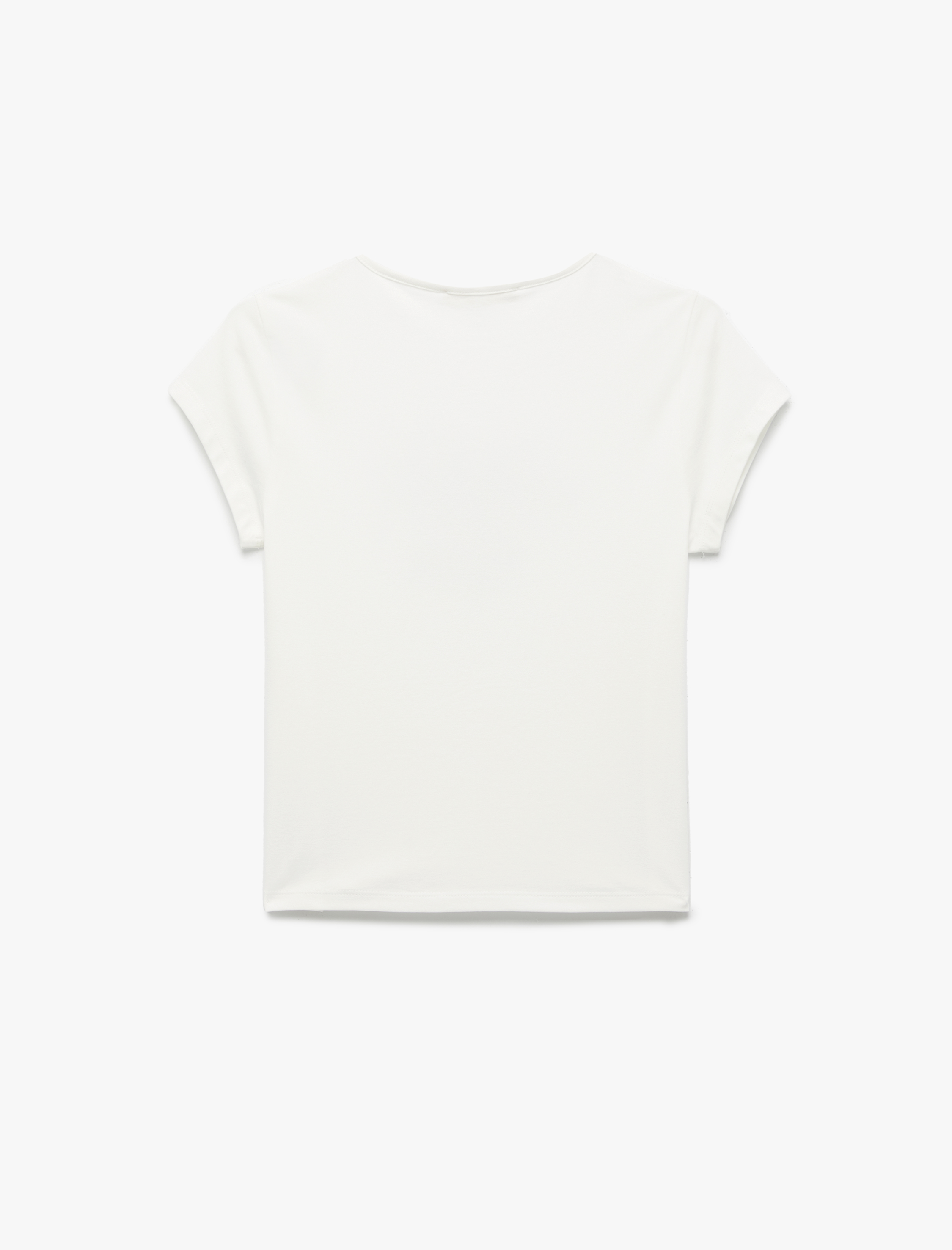   Koton X Zeynep Bastık - Pamuklu Kısa Kollu Bisiklet Yaka Baskılı Tişört