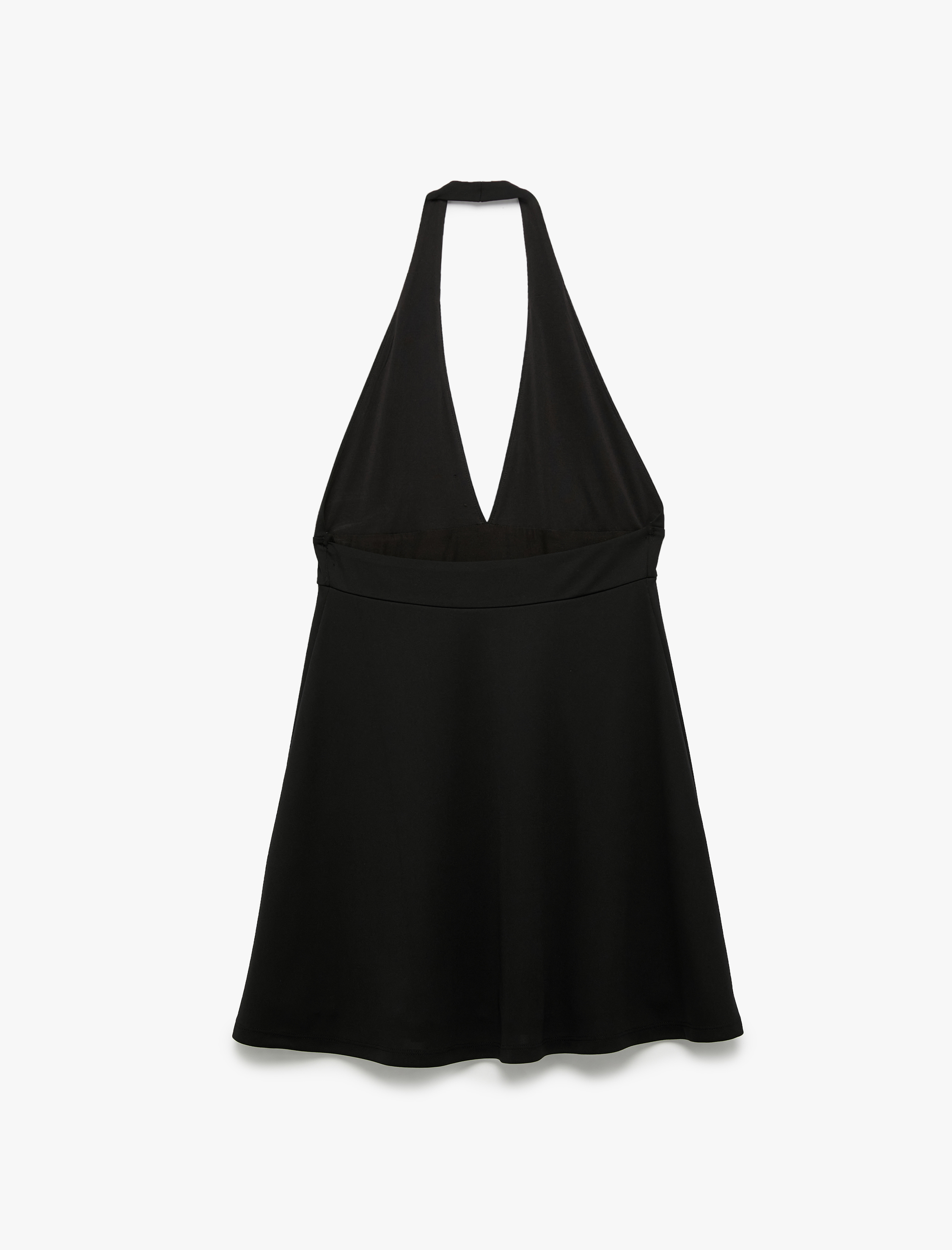   Koton X Zeynep Bastık - Krep Kumaş Derin V Yaka Sırt Dekolteli Mini Elbise