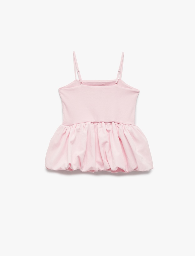Ribanalı İnce Askılı Kolsuz Pamuklu Crop Bluz_1