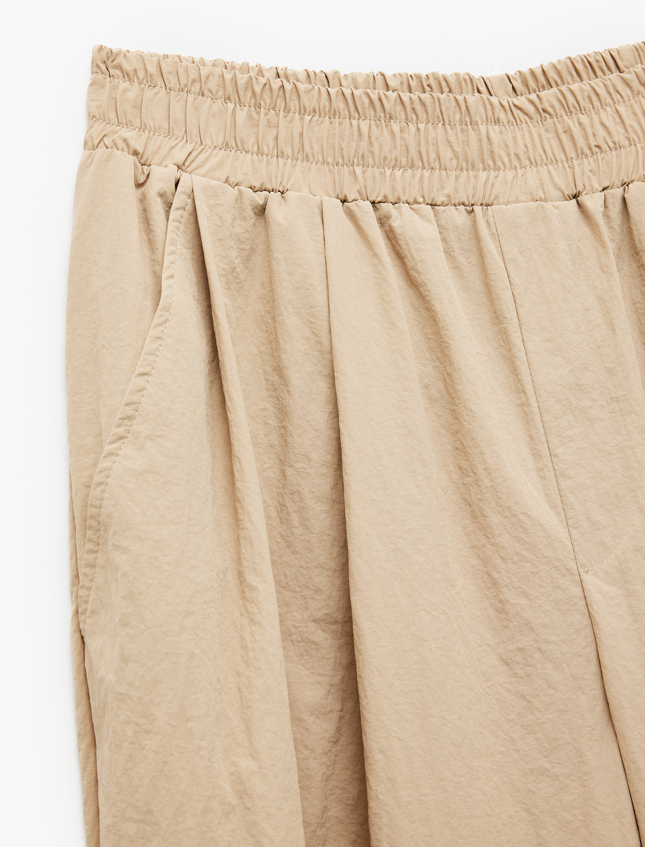   Rahat Kalıp Beli Lastikli Cepli Pileli Paraşüt Pantolon