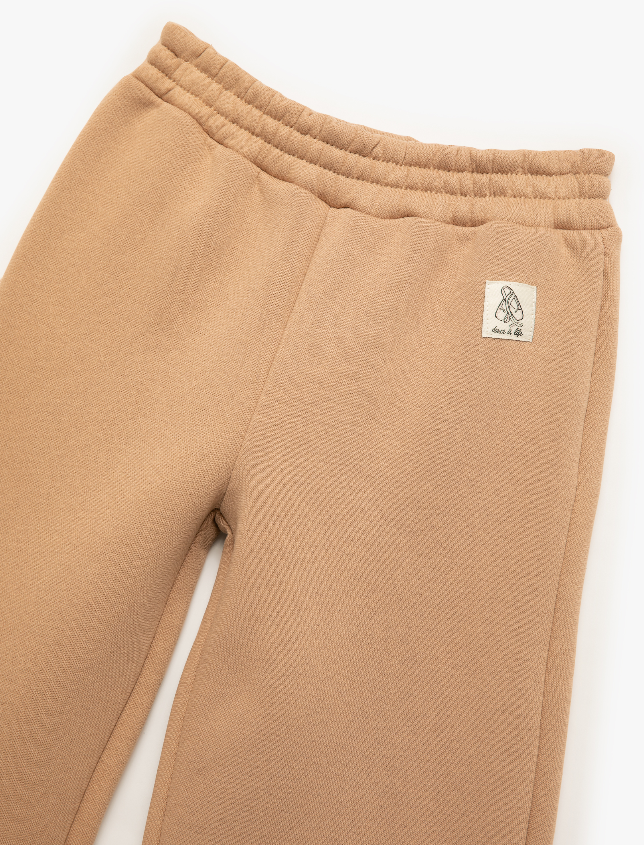  Kız Bebek Beli Lastikli Geniş Paça Şardonlu Eşofman Altı