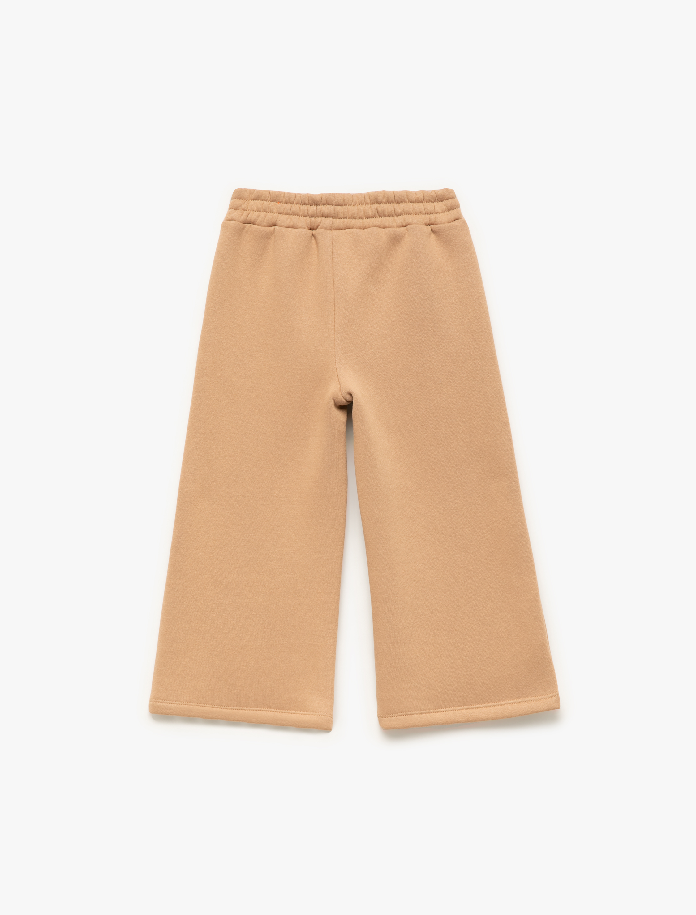  Kız Bebek Beli Lastikli Geniş Paça Şardonlu Eşofman Altı