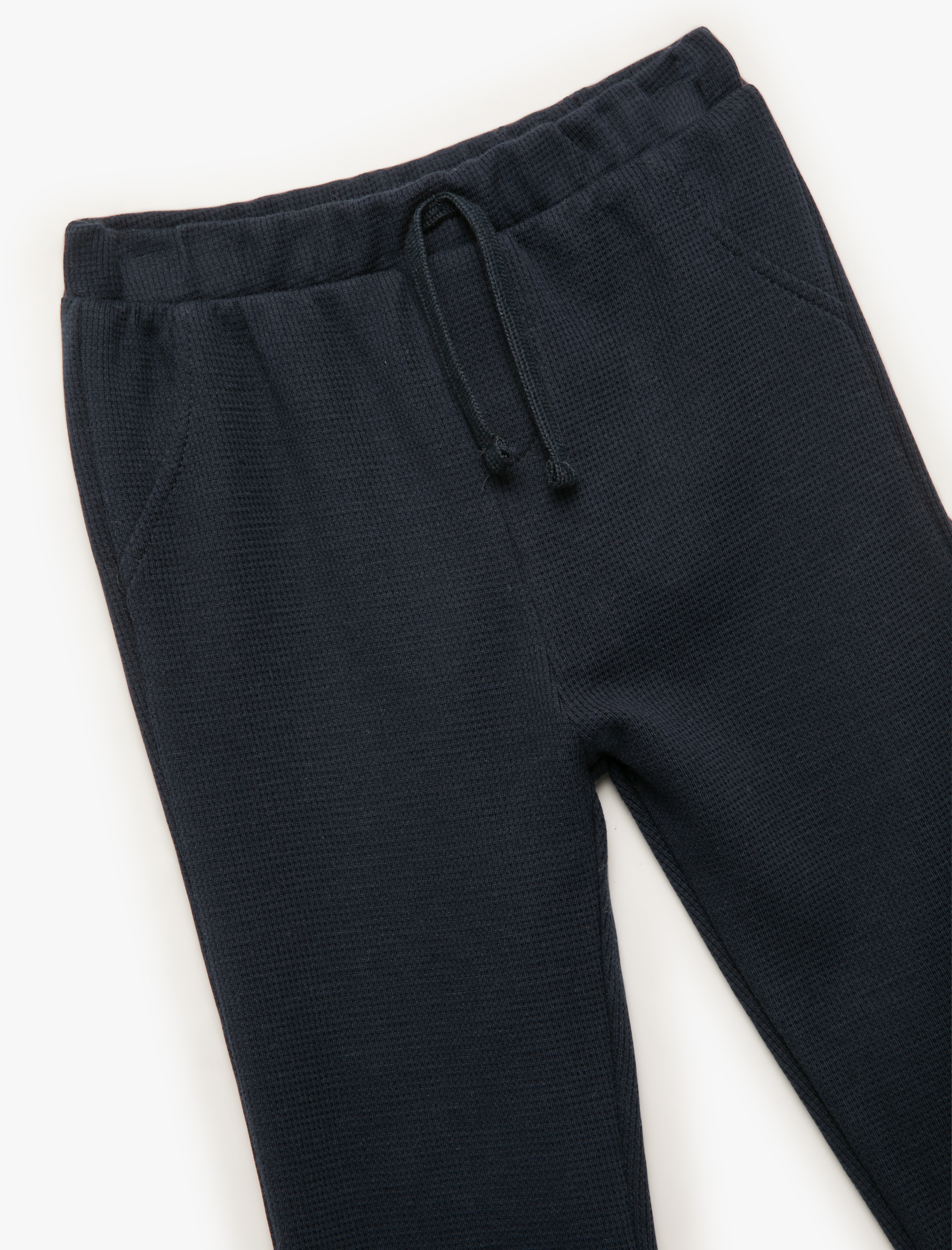  Erkek Bebek Pamuklu Dokulu Beli Bağlamalı Basic Eşofman Altı